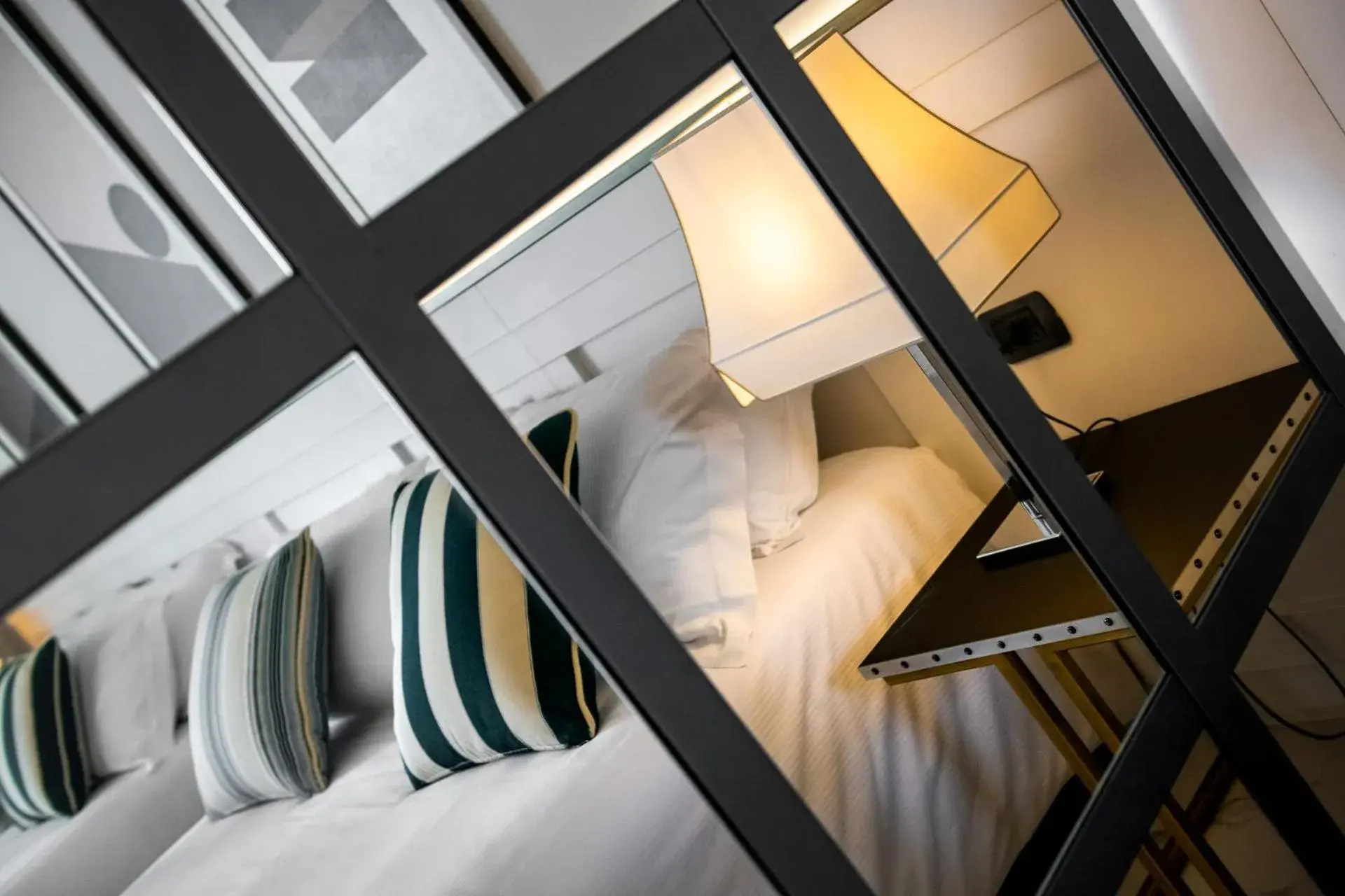 Decorative detail, Bed in Savoia Hotel Rimini Decorative detail, Bed in Savoia Hotel Rimini