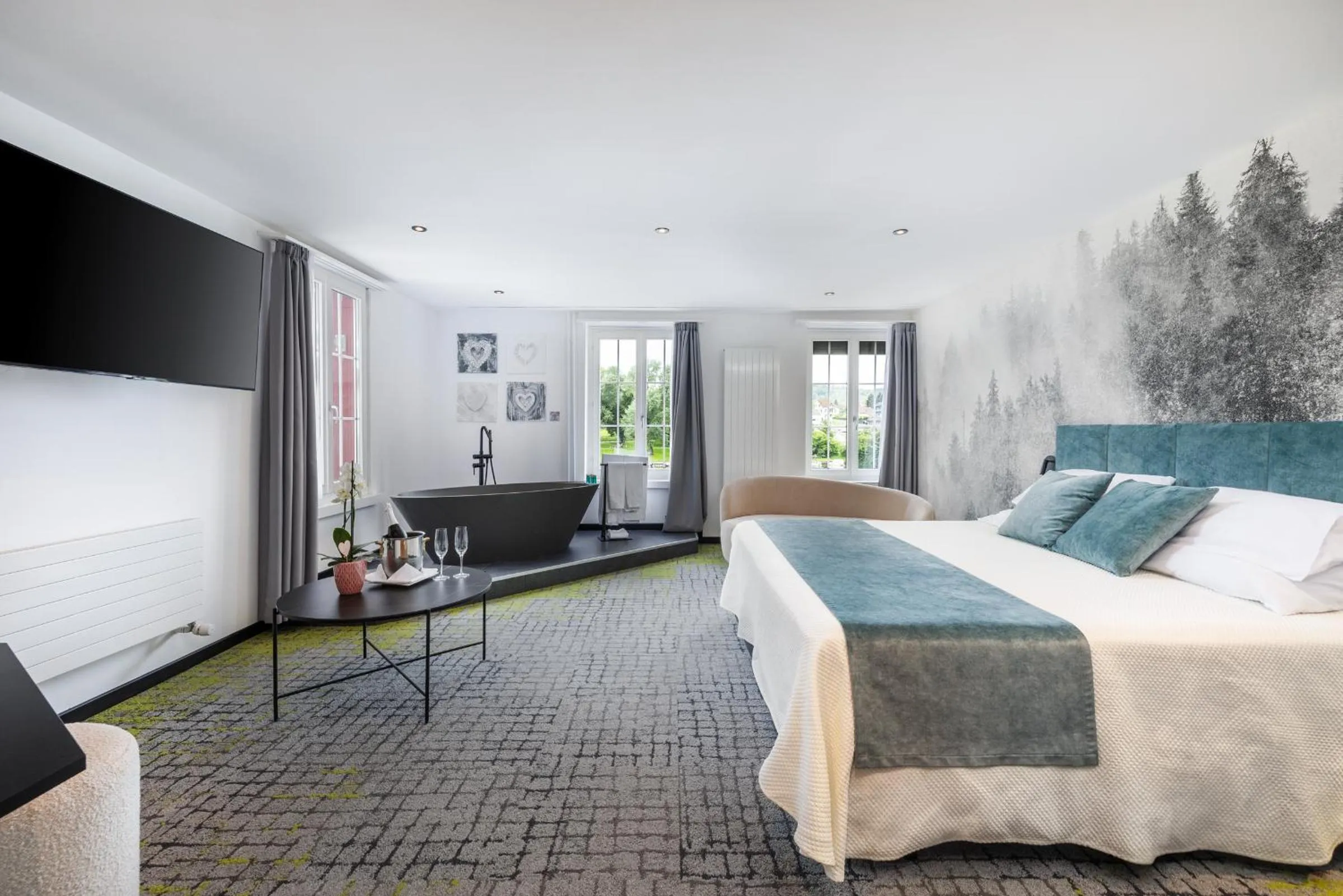 Bed in Hotel Rheingerbe