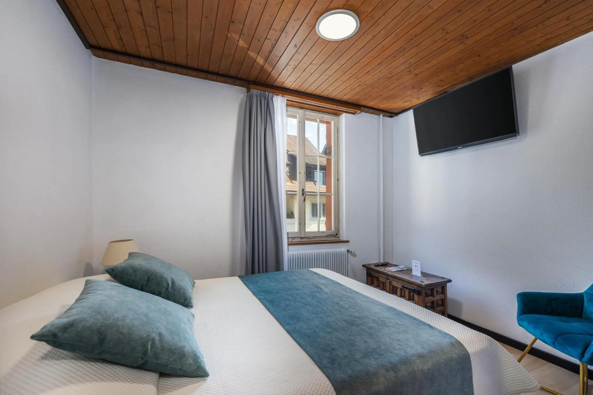 Bed in Hotel Rheingerbe