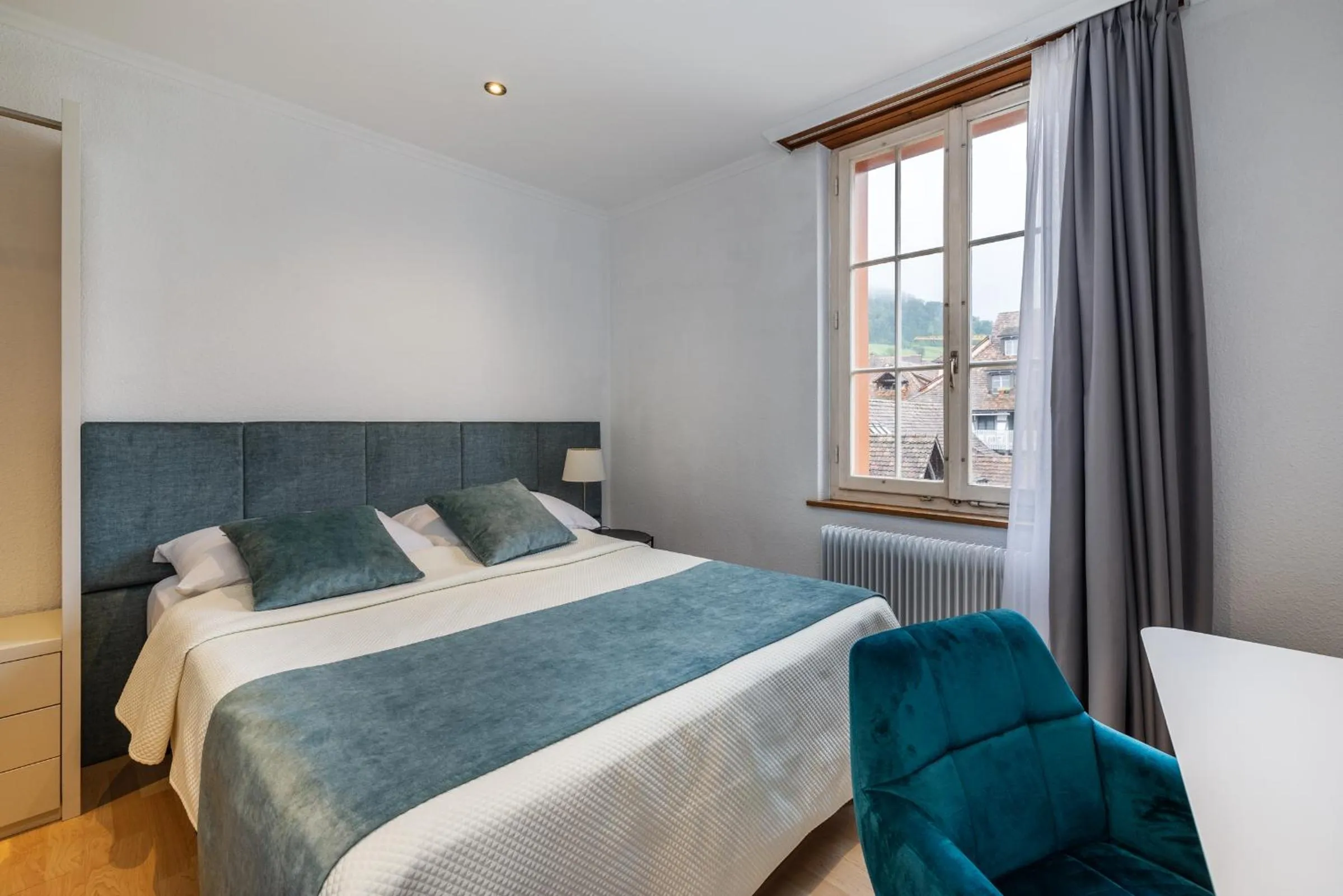 Bed in Hotel Rheingerbe