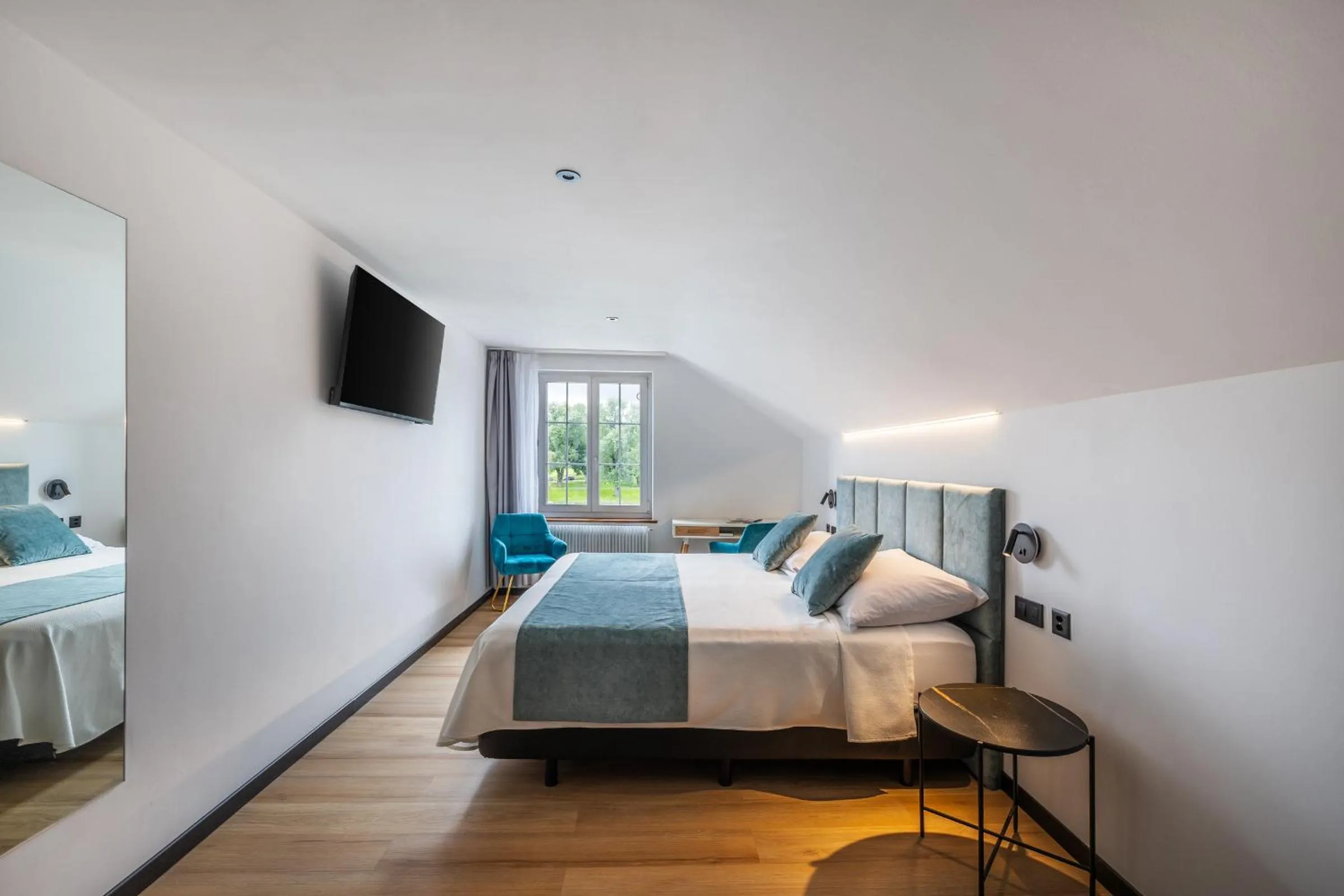 Bed in Hotel Rheingerbe