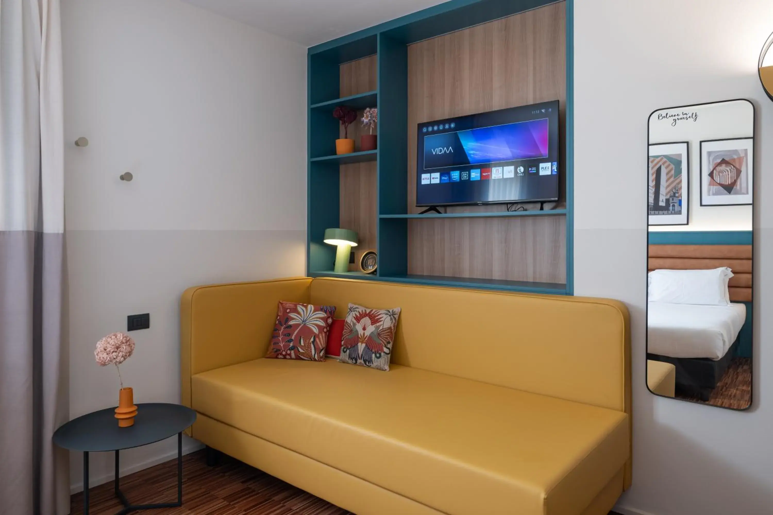 Bed in Bleis Hotel Bed in Bleis Hotel