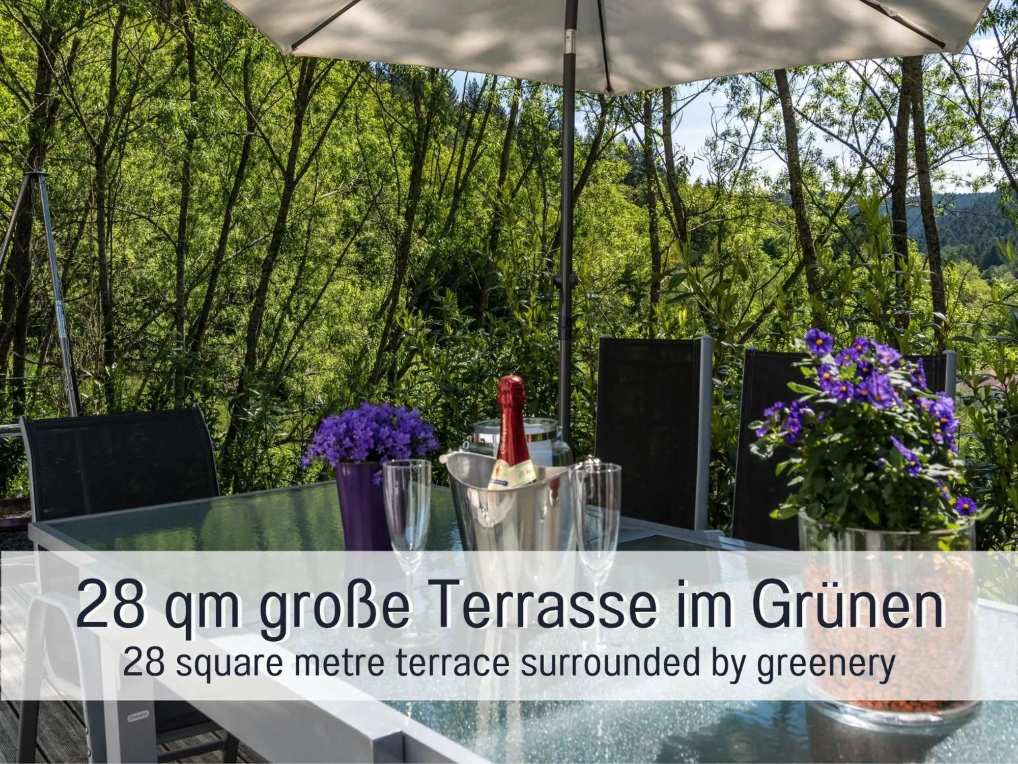 Balcony/Terrace in Dieboldsberg: Sauna | Whirlpool | Kamin | Garten