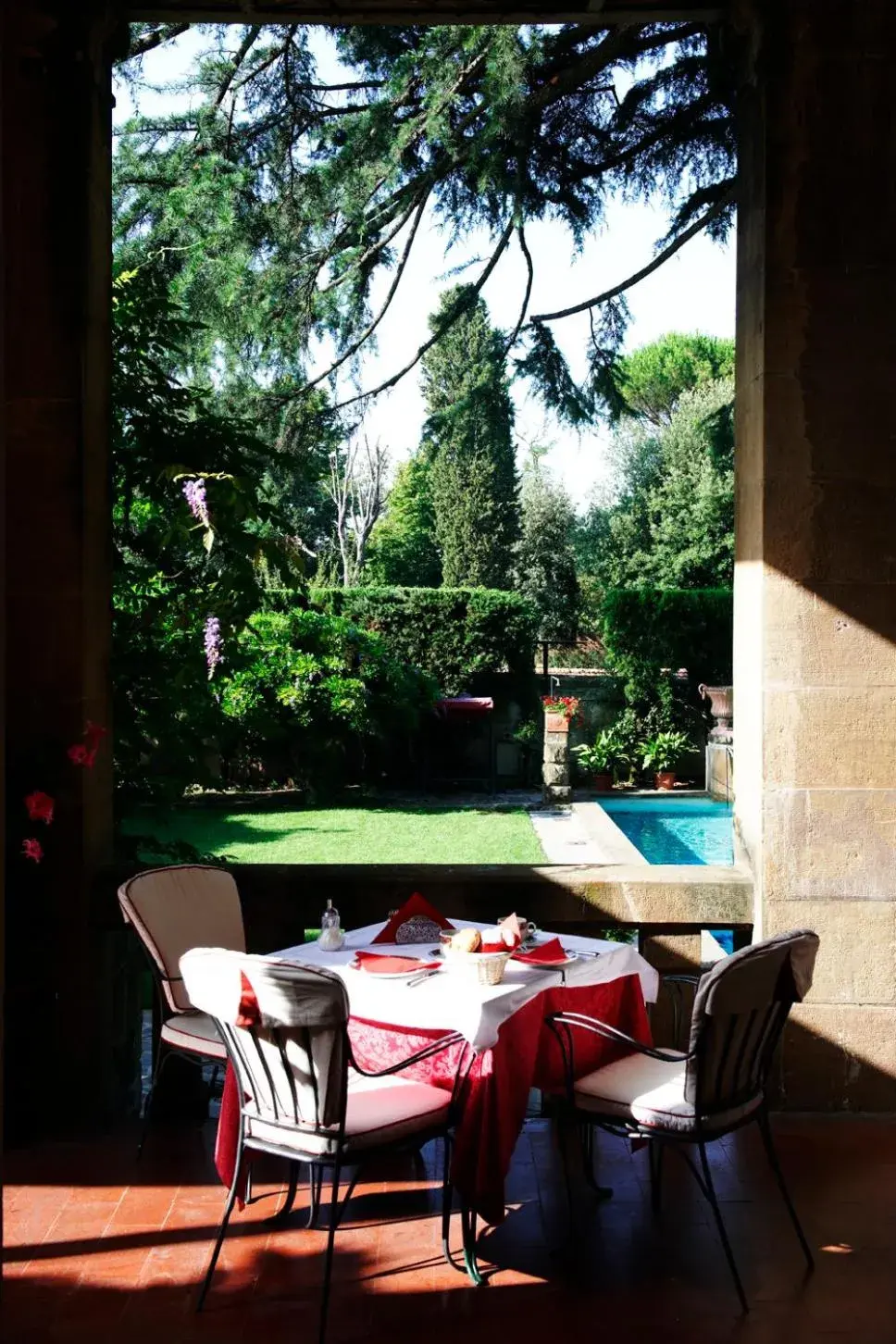 Pool view in Park Palace Hotel Pool view in Park Palace Hotel