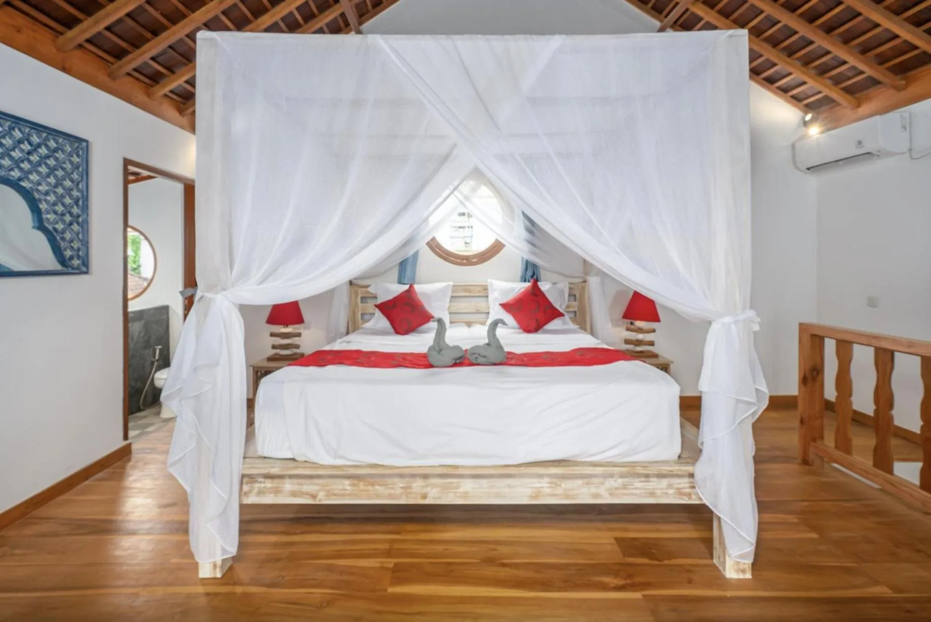 Bedroom, Bed in The Secret Jungle Villas Berawa