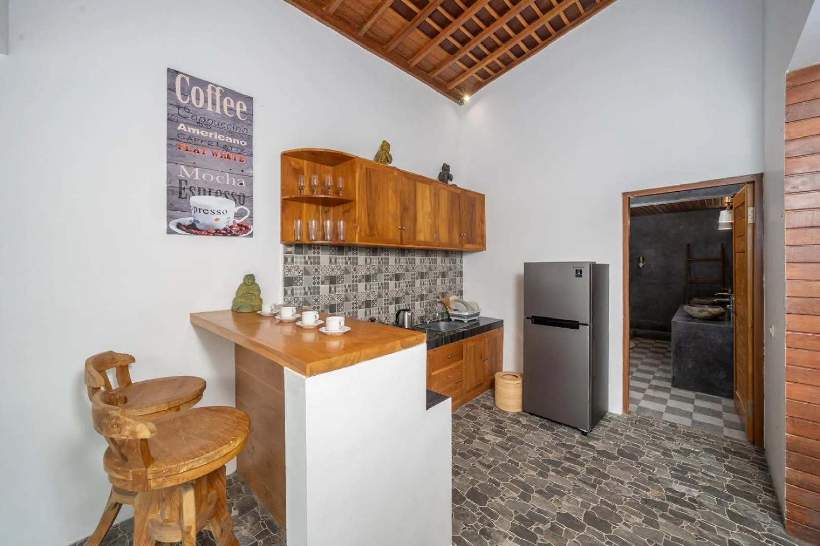 Seating area in The Secret Jungle Villas Berawa