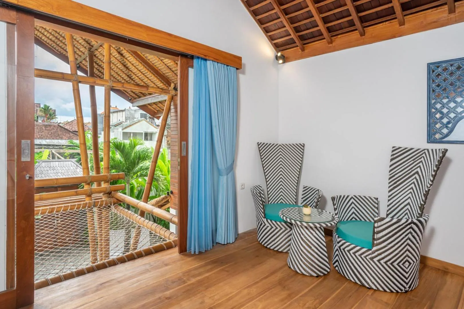 Seating area in The Secret Jungle Villas Berawa