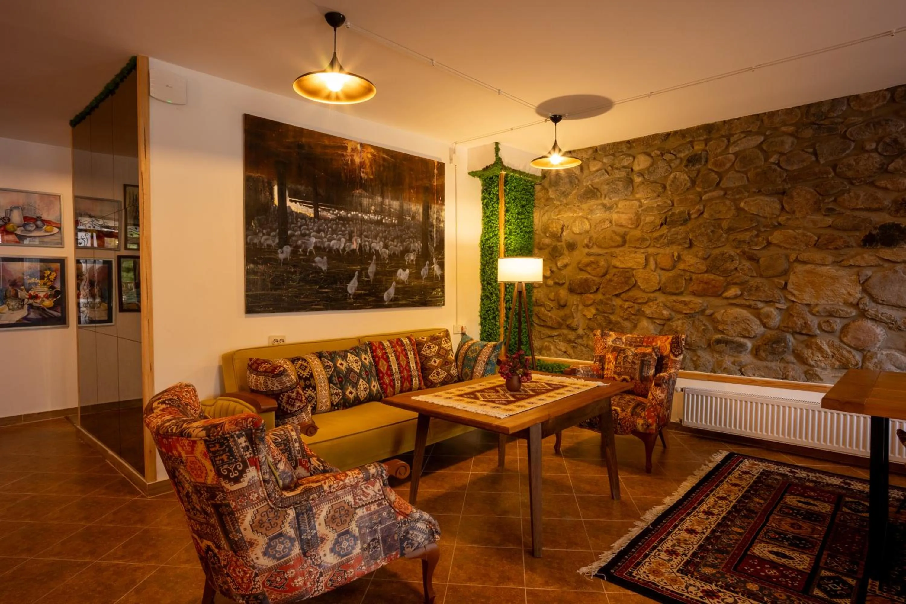 Seating area in Mood Hotel Kazbegi