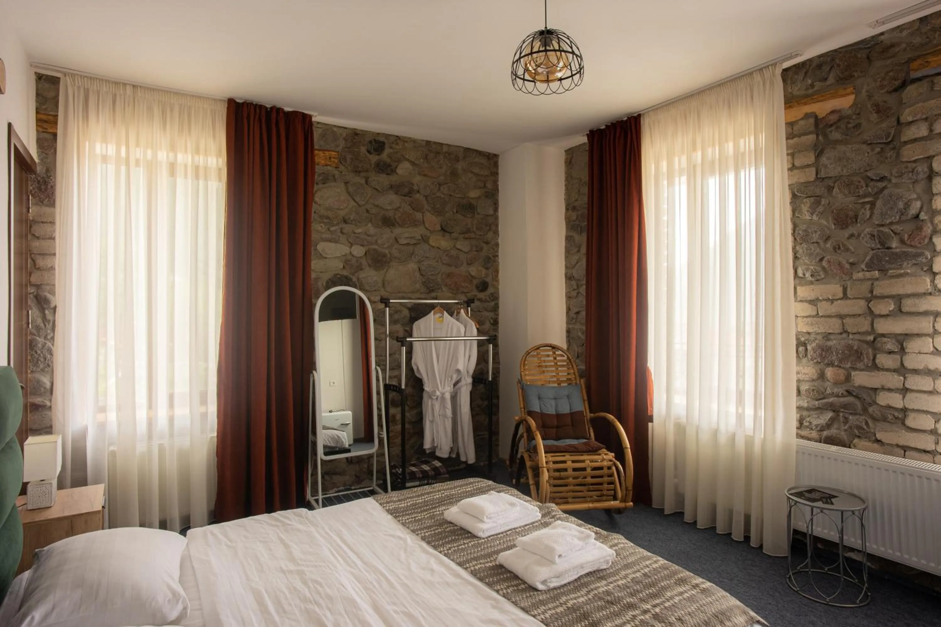 Bed in Mood Hotel Kazbegi
