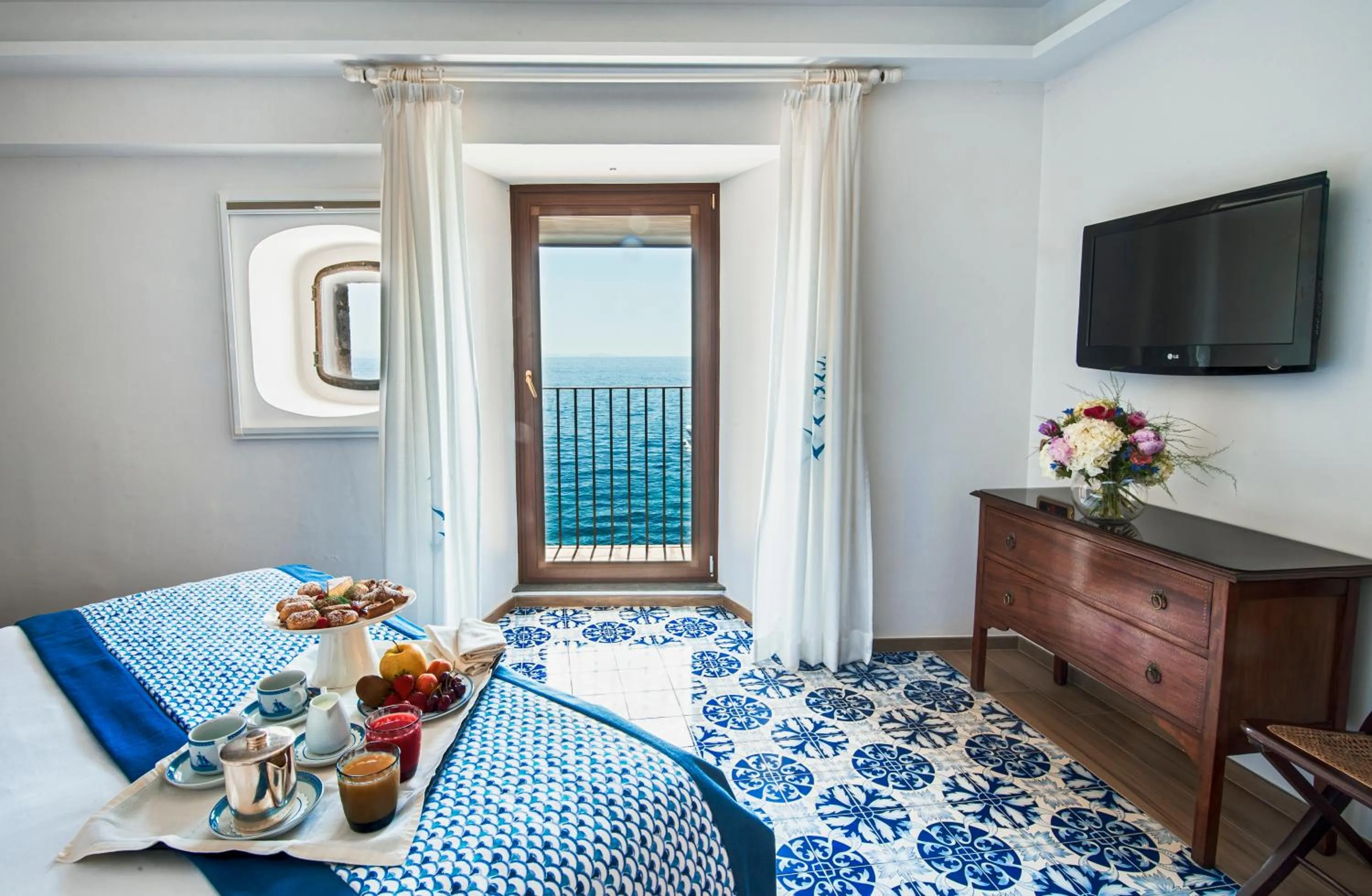 Bedroom, Bed in Ravello Art Hotel Marmorata