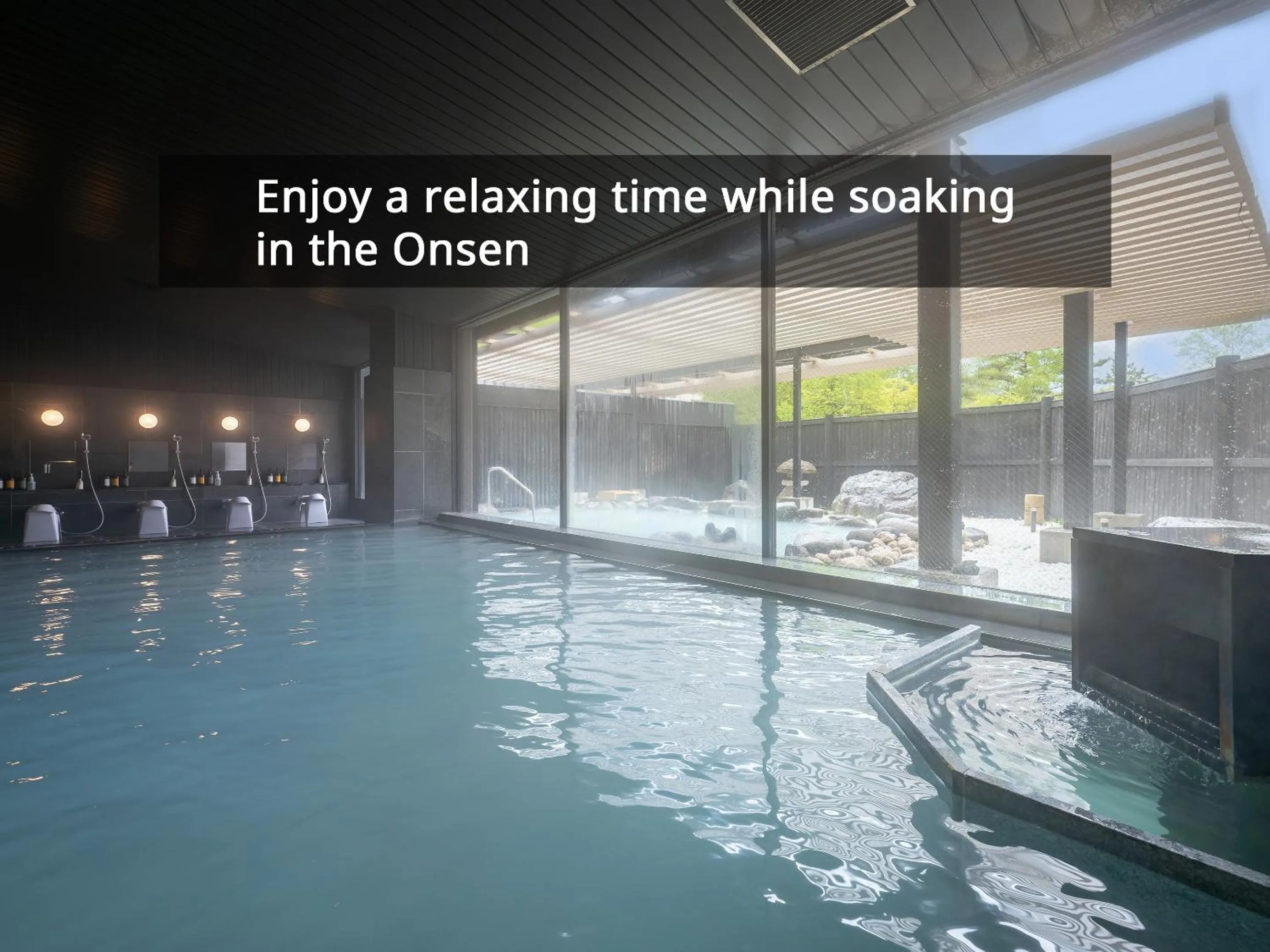 Hot Spring Bath in KAMENOI HOTEL Okunikko