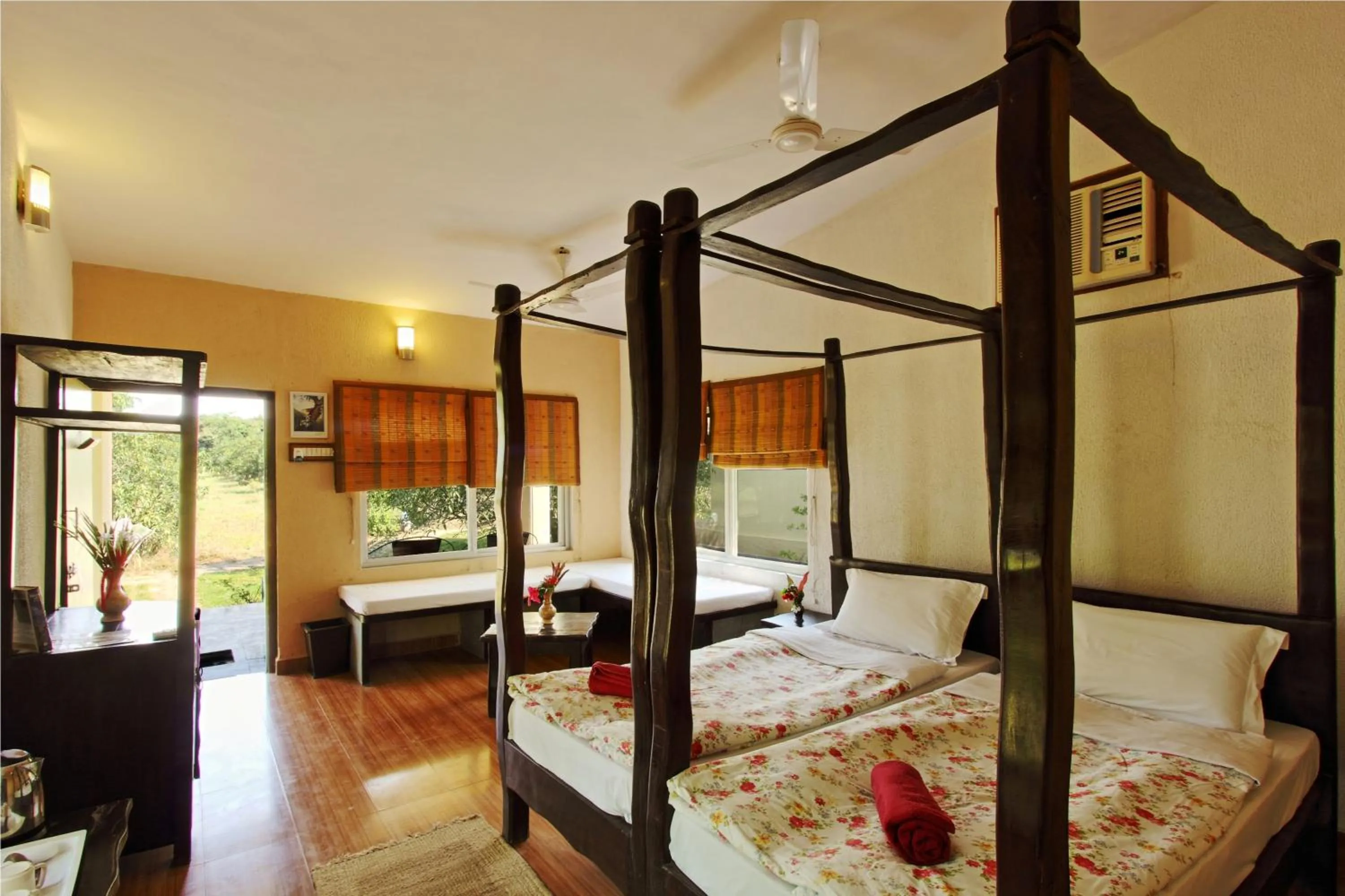 Bed in Gir Birding Lodge