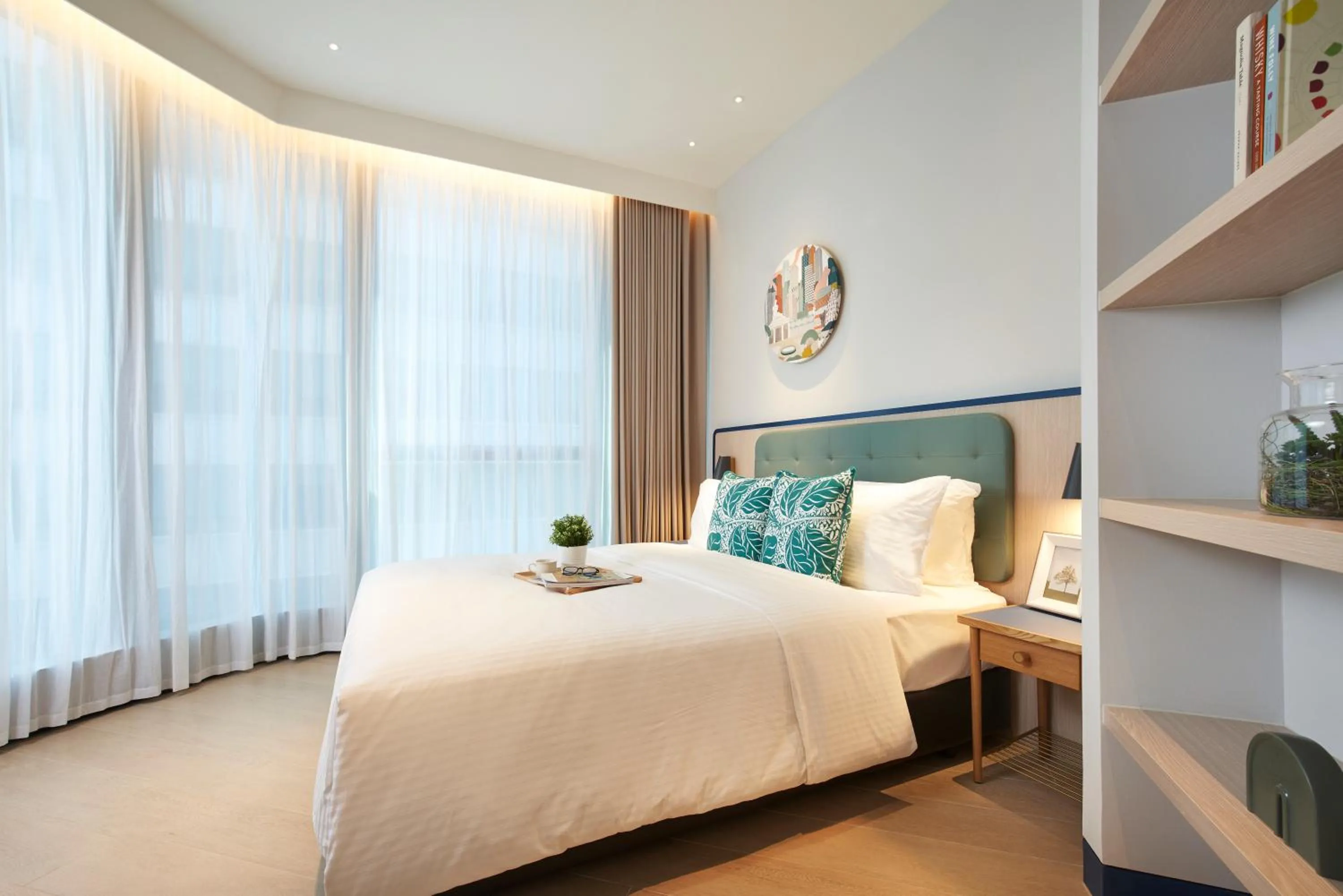 Bedroom, Bed in Citadines Raffles Place Singapore