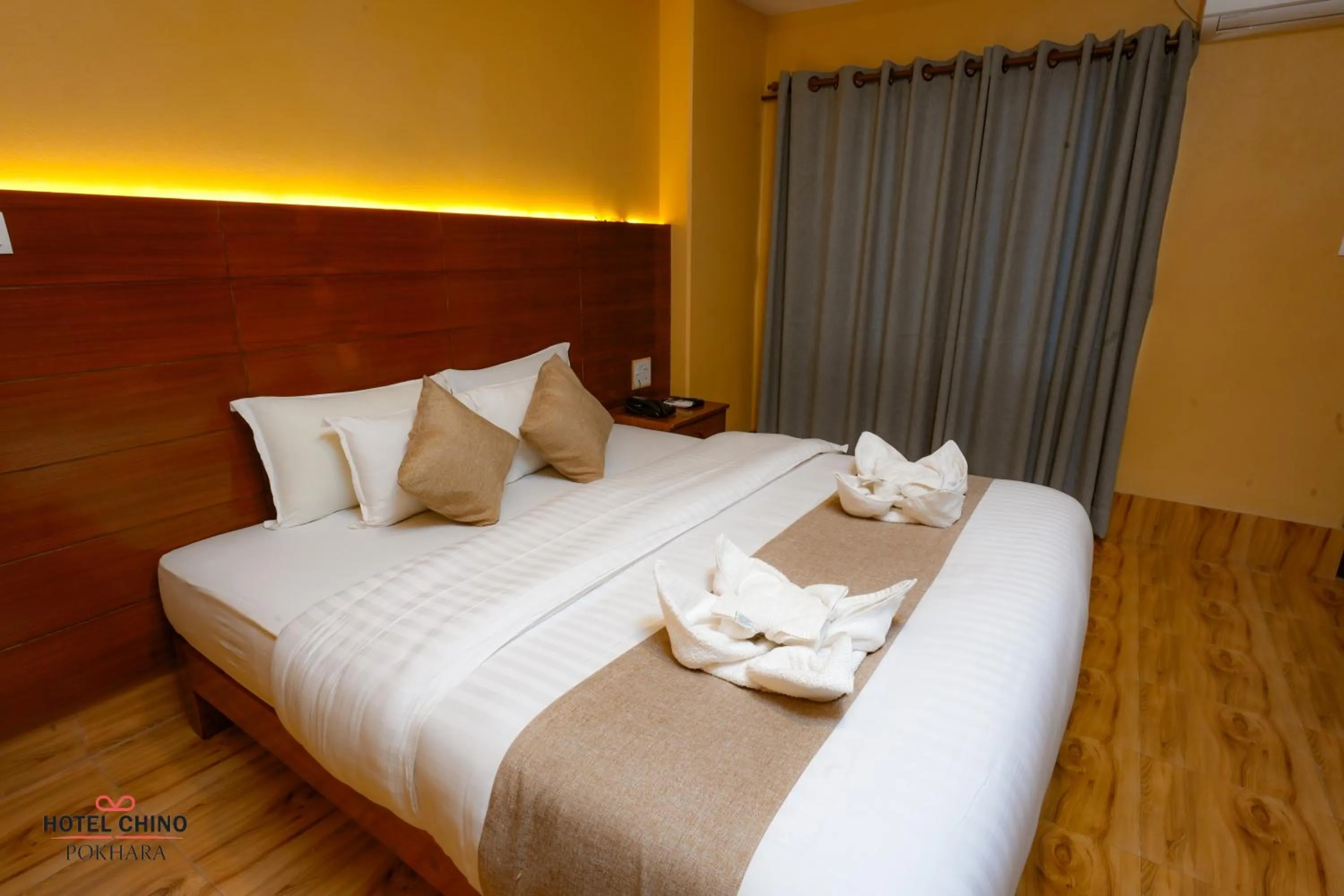 Bed in Hotel Chino Pokhara
