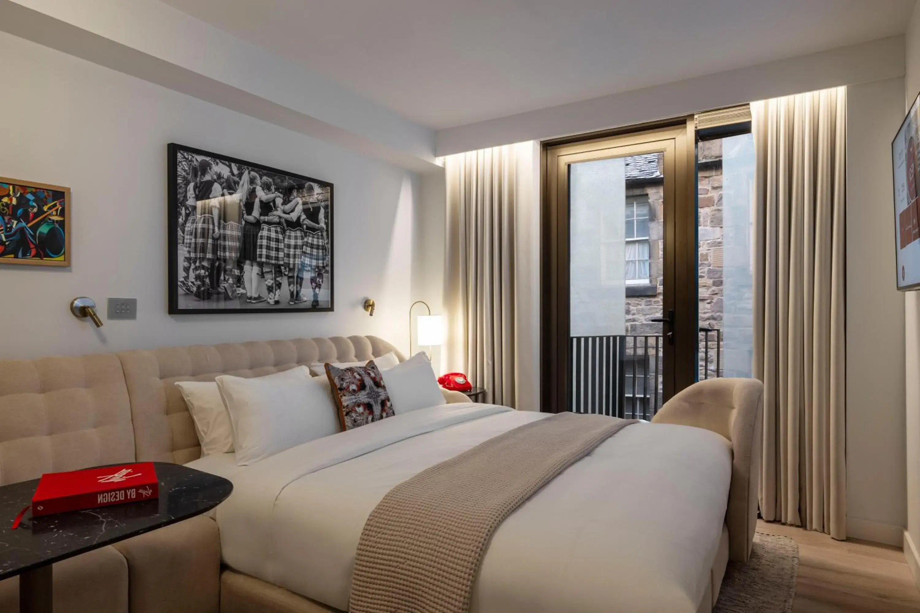 Chamber King Balcony in Virgin Hotels Edinburgh Chamber King Balcony in Virgin Hotels Edinburgh