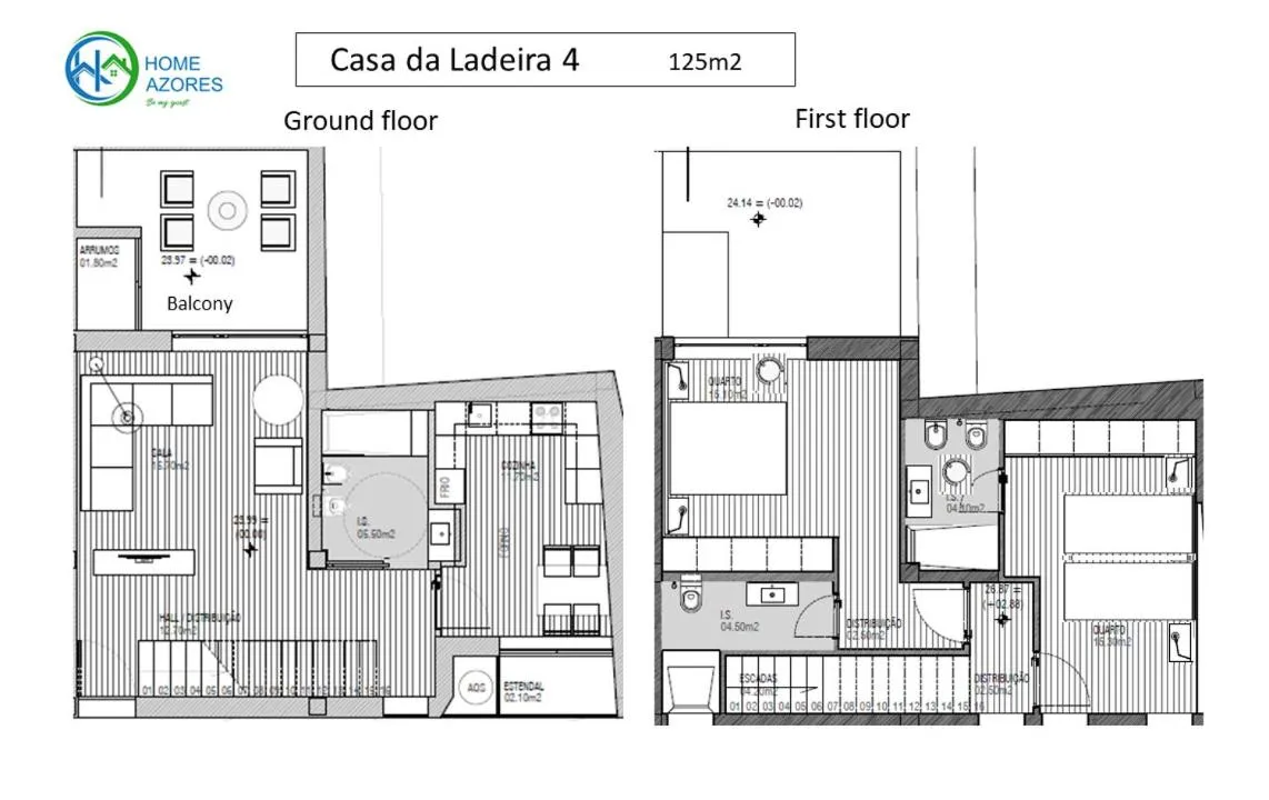 Floor plan in Home Azores - Casas da Ladeira