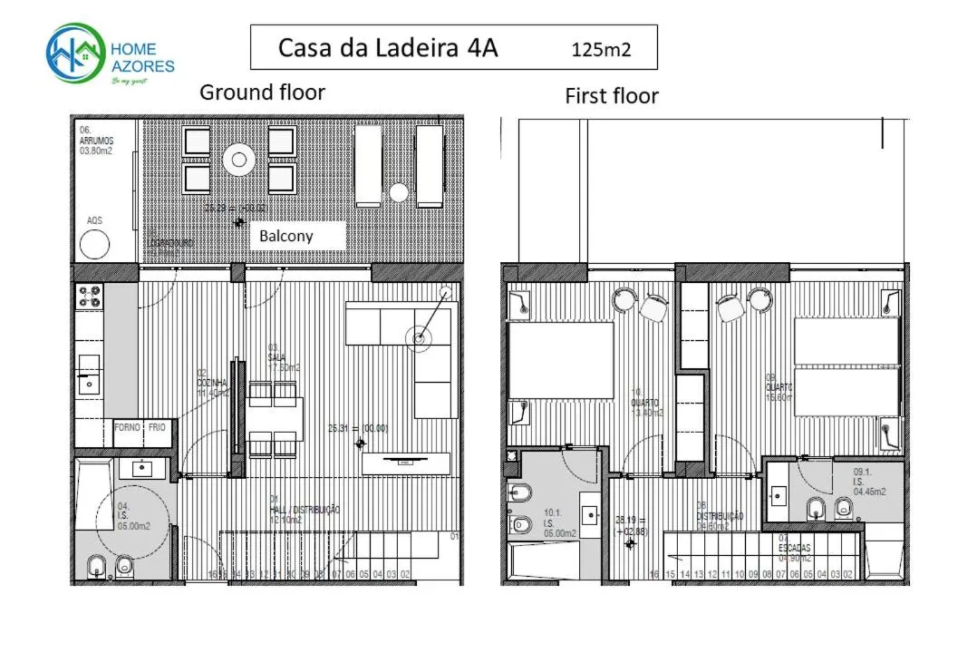 Floor plan in Home Azores - Casas da Ladeira