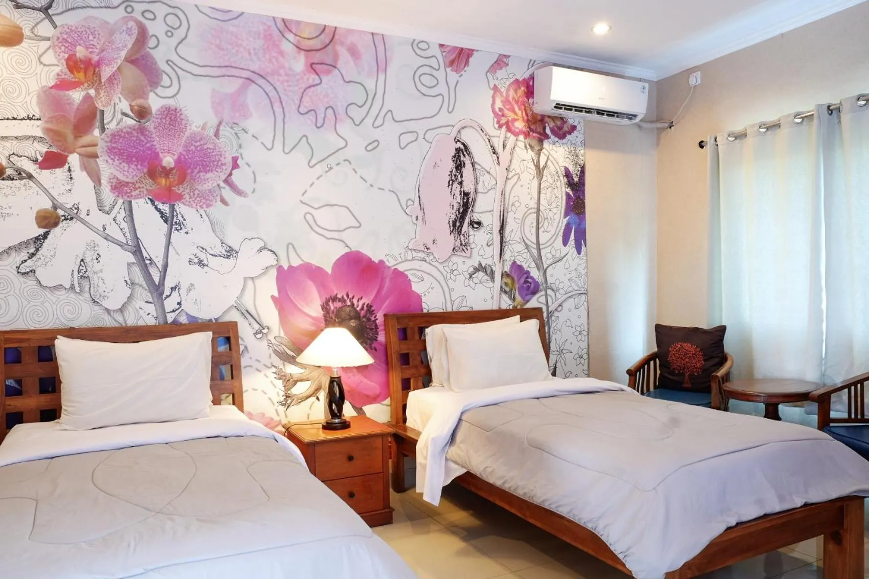 Bed in Su's Cottages Legian