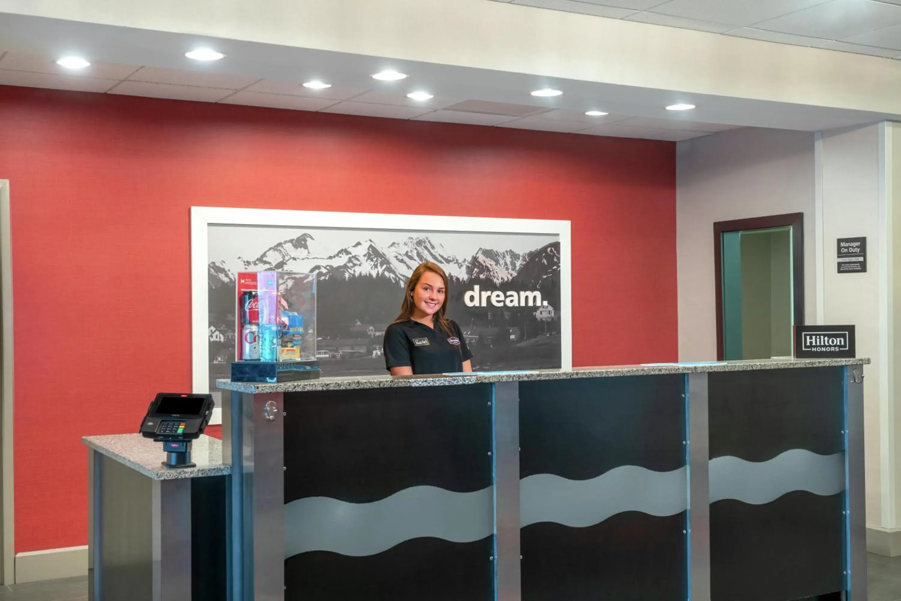 Lobby or reception in Hampton Inn and Suites Roanoke Airport/Valley View Mall Lobby or reception in Hampton Inn and Suites Roanoke Airport/Valley View Mall