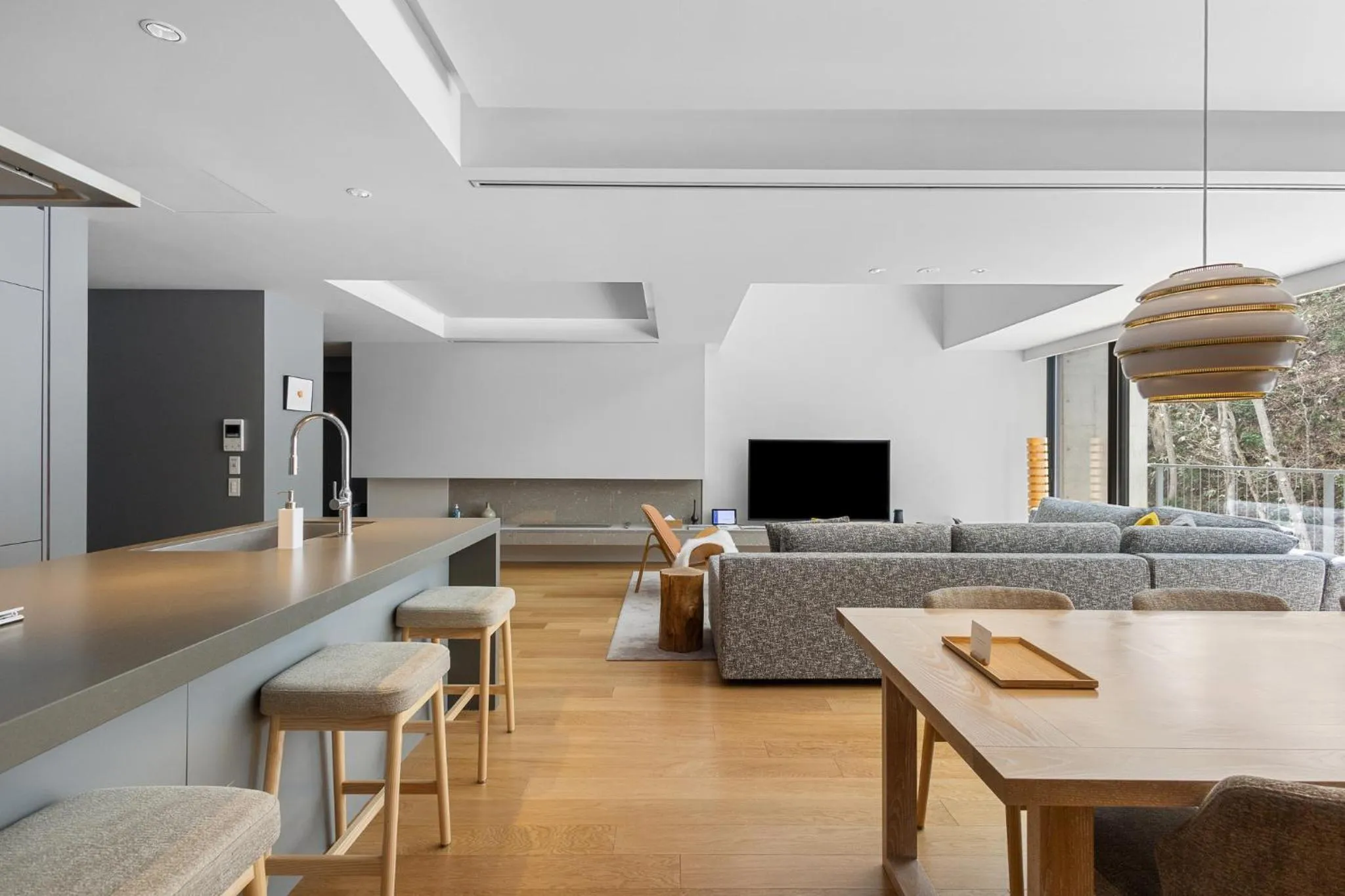 Living room in YAMAKEI Residences