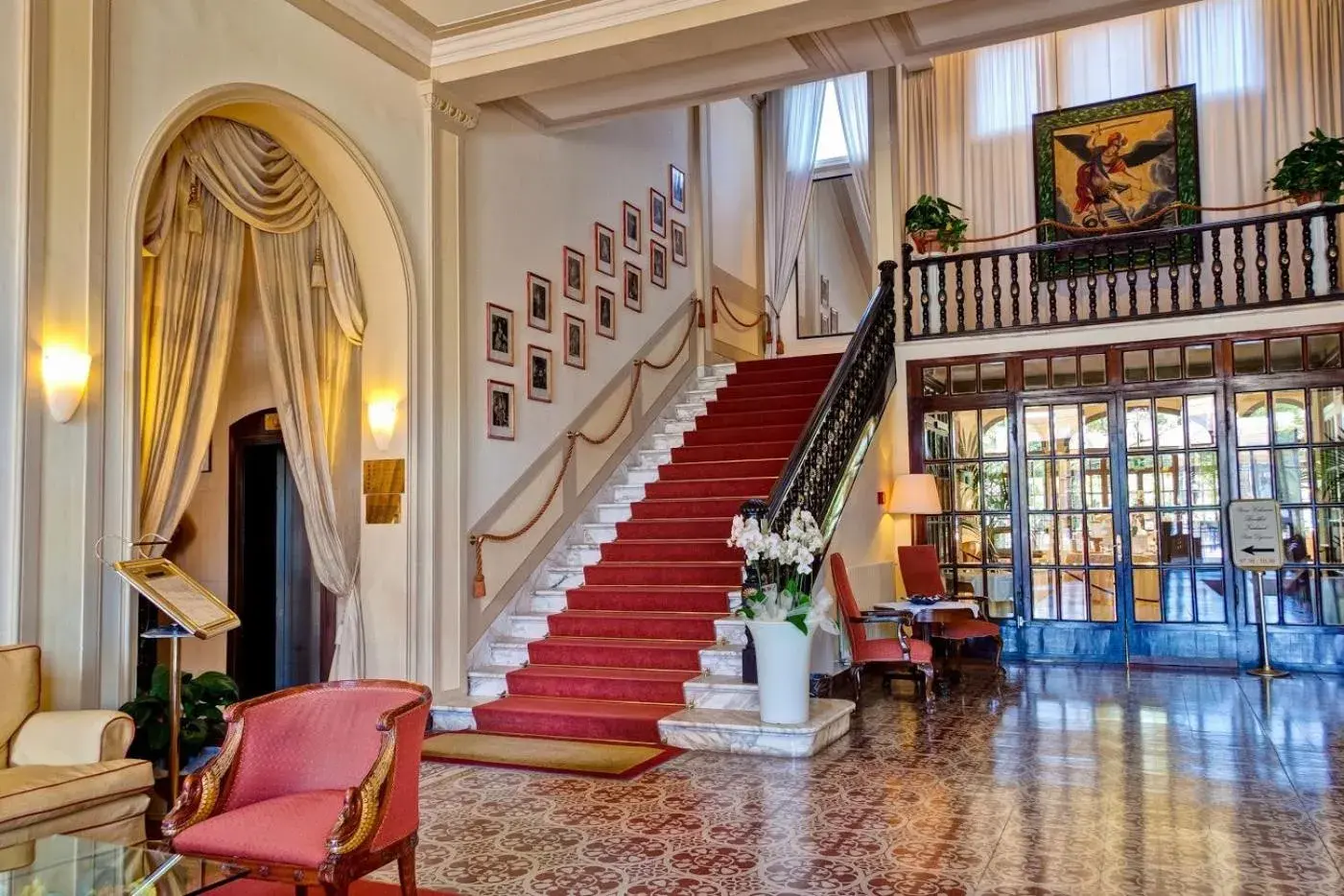 Lobby or reception in Grand Hotel Royal Lobby or reception in Grand Hotel Royal