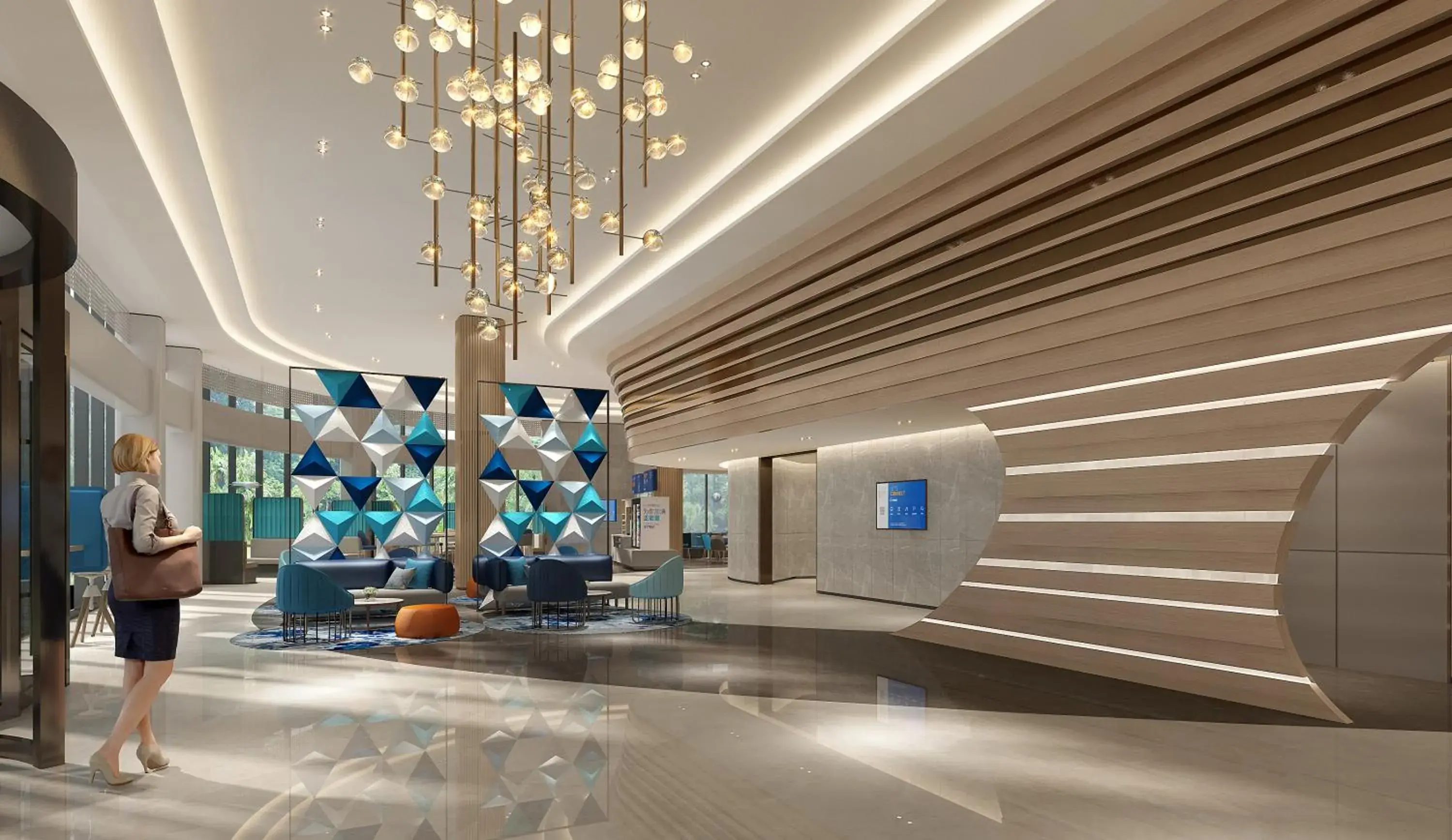 Lobby or reception in Holiday Inn Express Yibin by IHG Lobby or reception in Holiday Inn Express Yibin by IHG