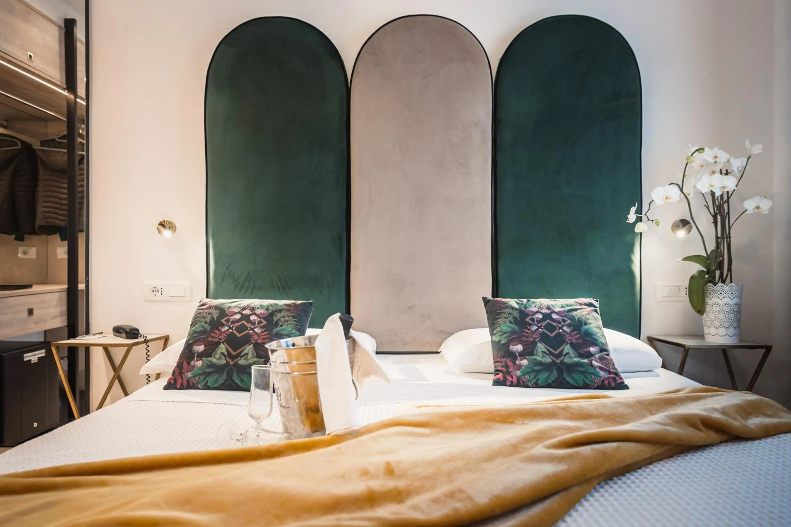 Bed in Art Hotel Milano