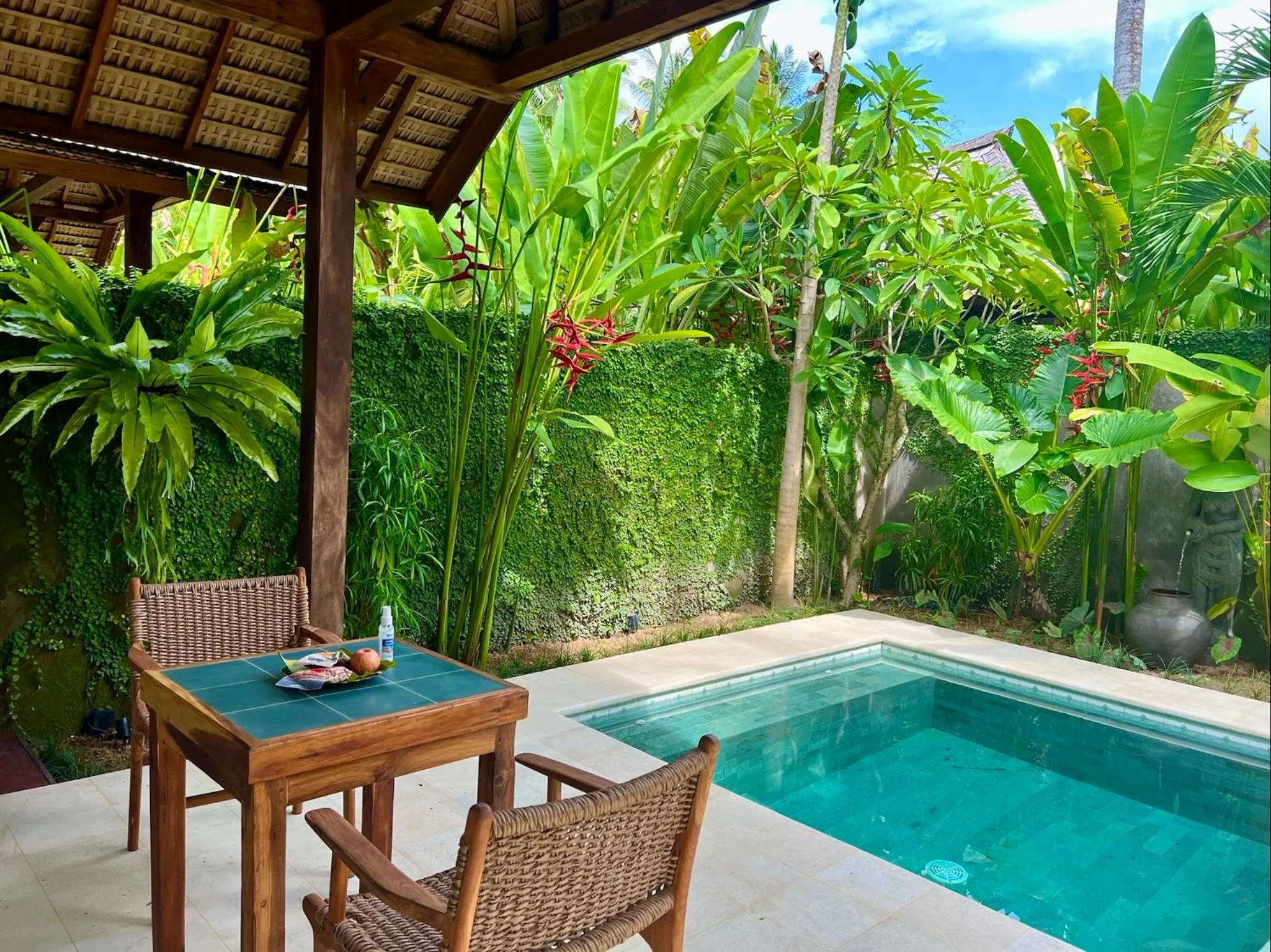 Pool view in Jati Kuta Lombok