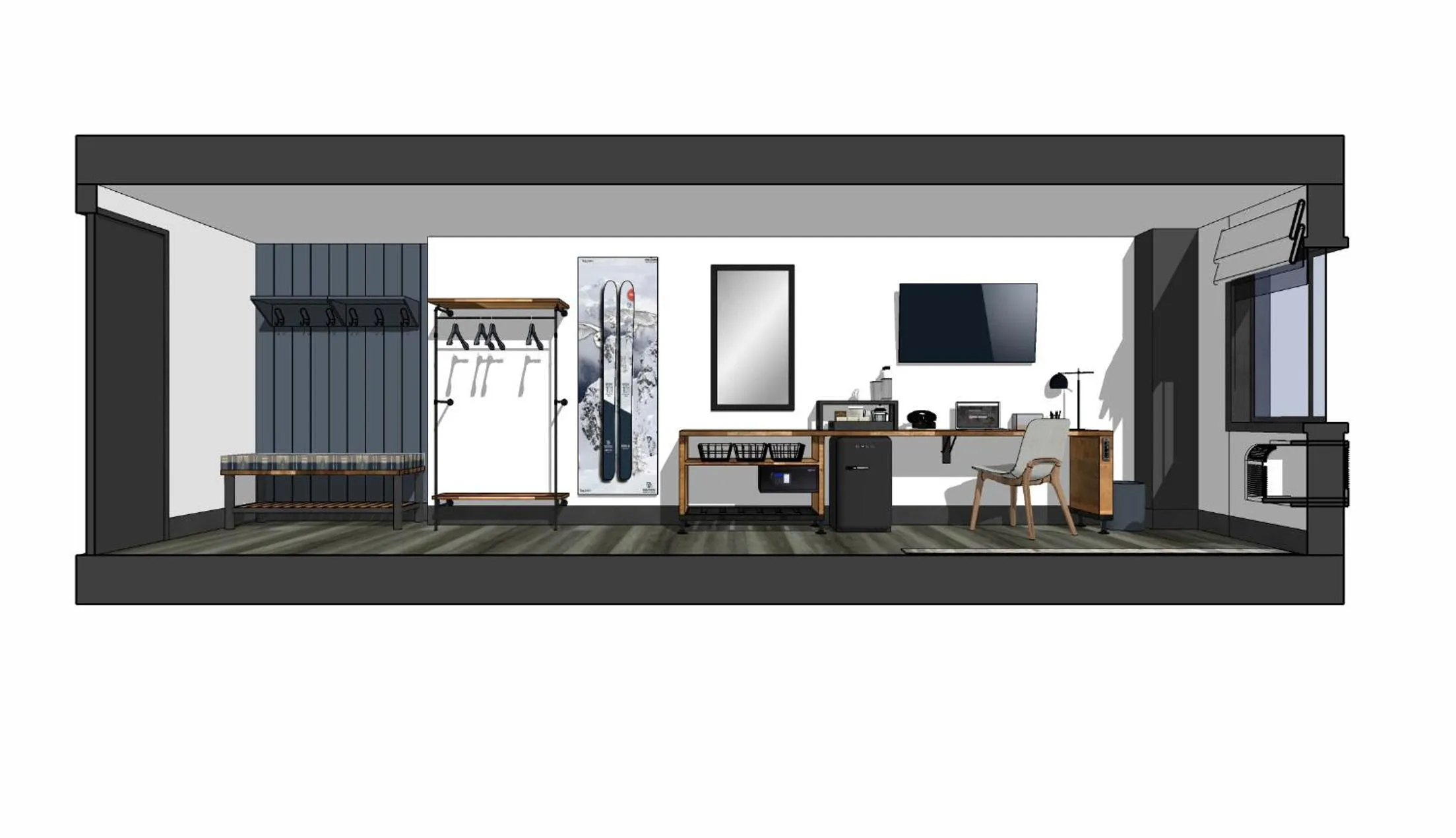 Photo of the whole room in Gravity Haus