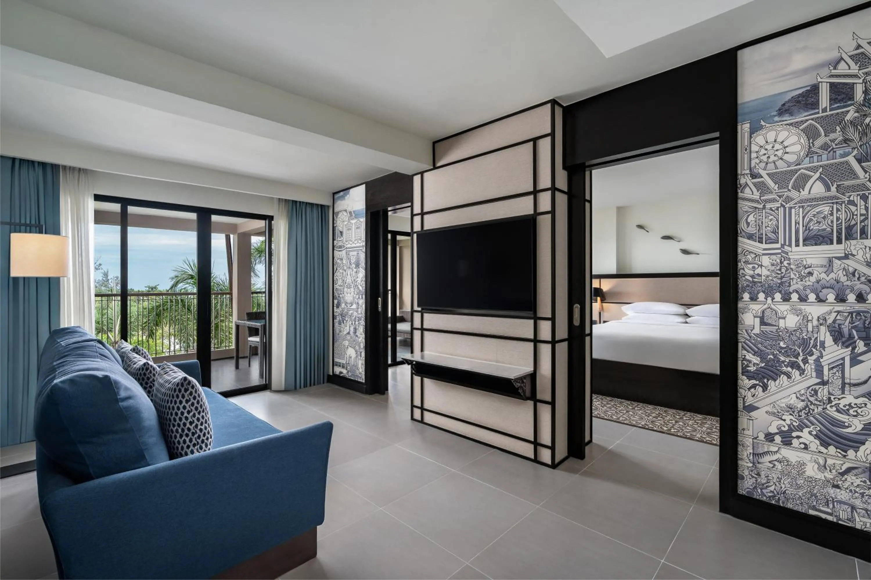 Living room, Bed in Hyatt Regency Phuket Resort