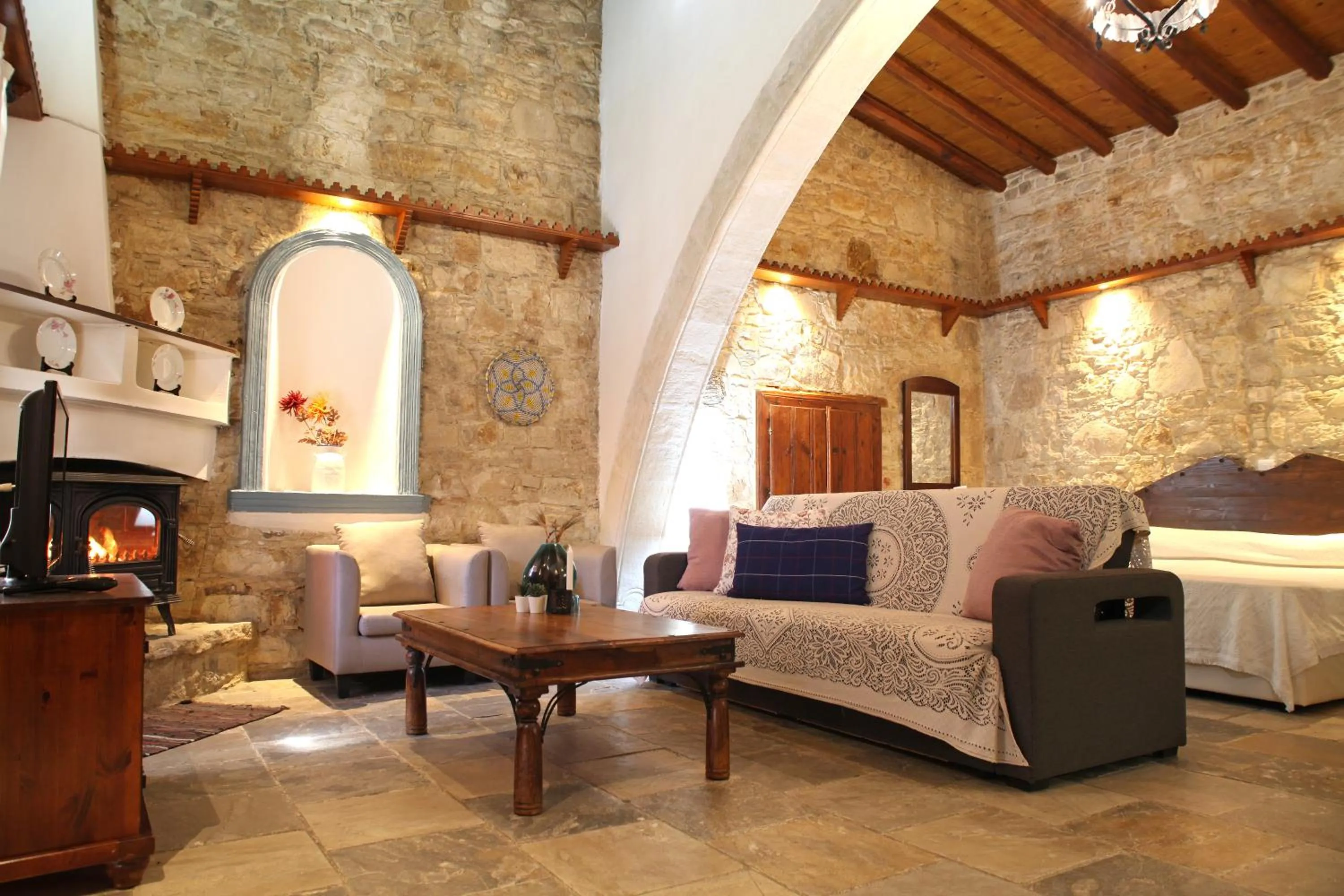 Bedroom, Bed in Agrovino Lofou