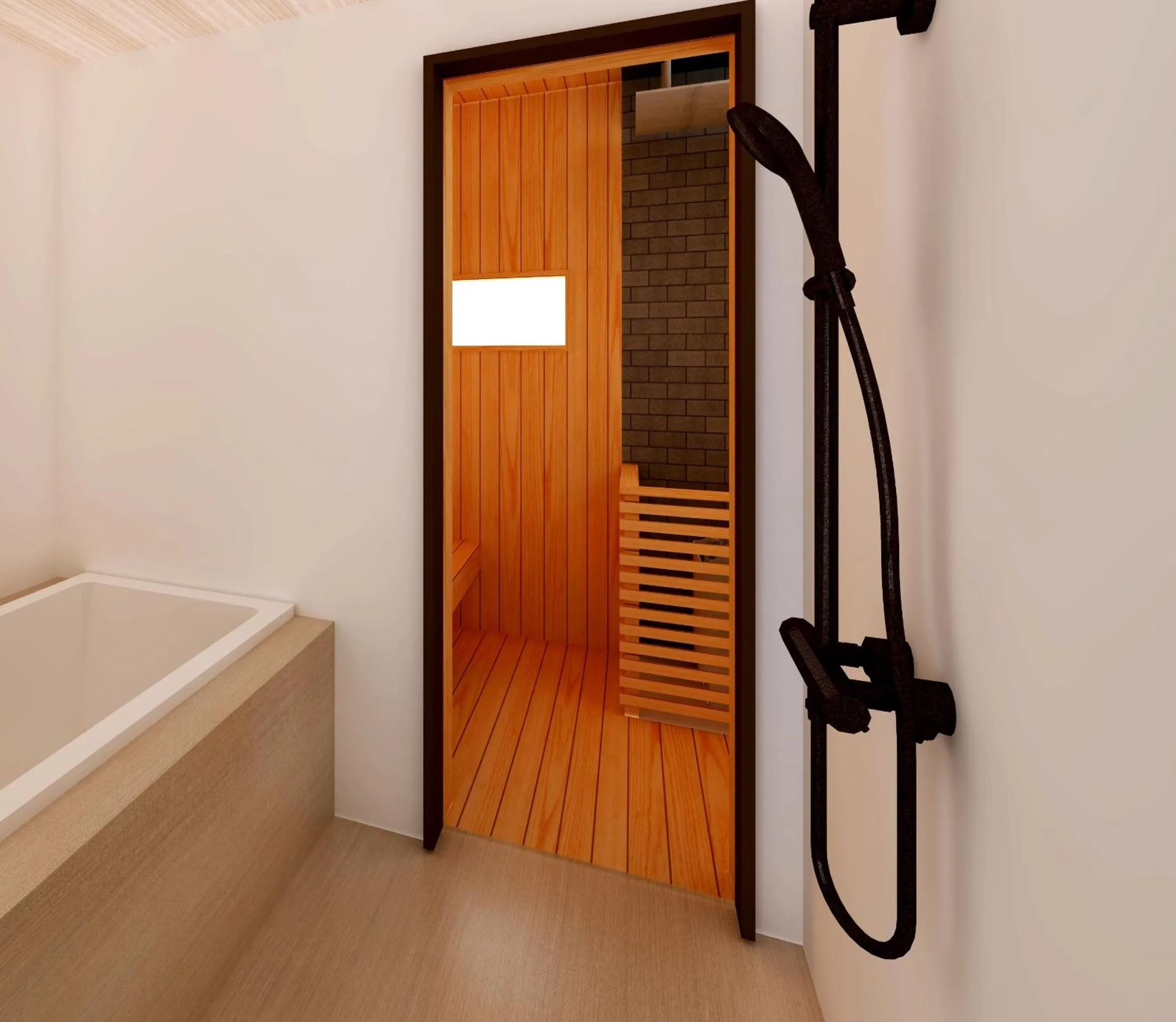 Bathroom in hotel androoms Naha Port