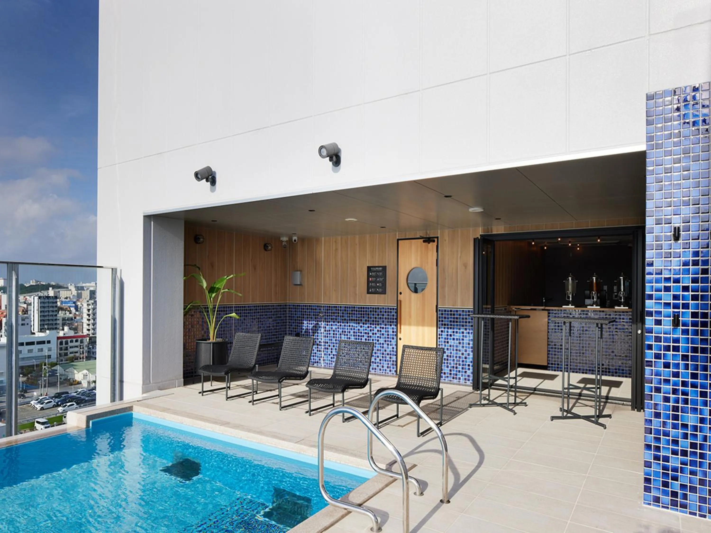 Swimming pool in hotel androoms Naha Port