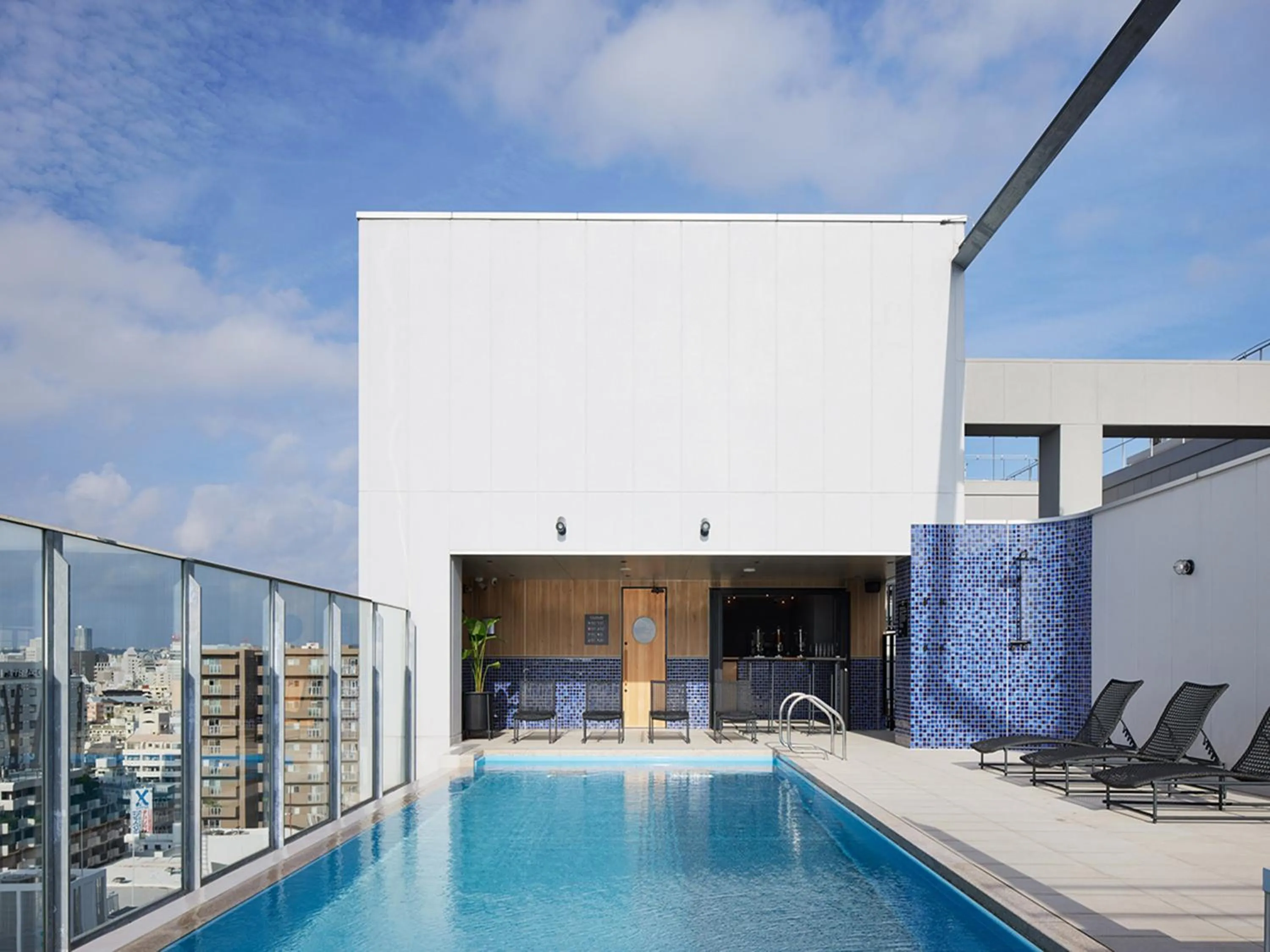 Swimming pool in hotel androoms Naha Port