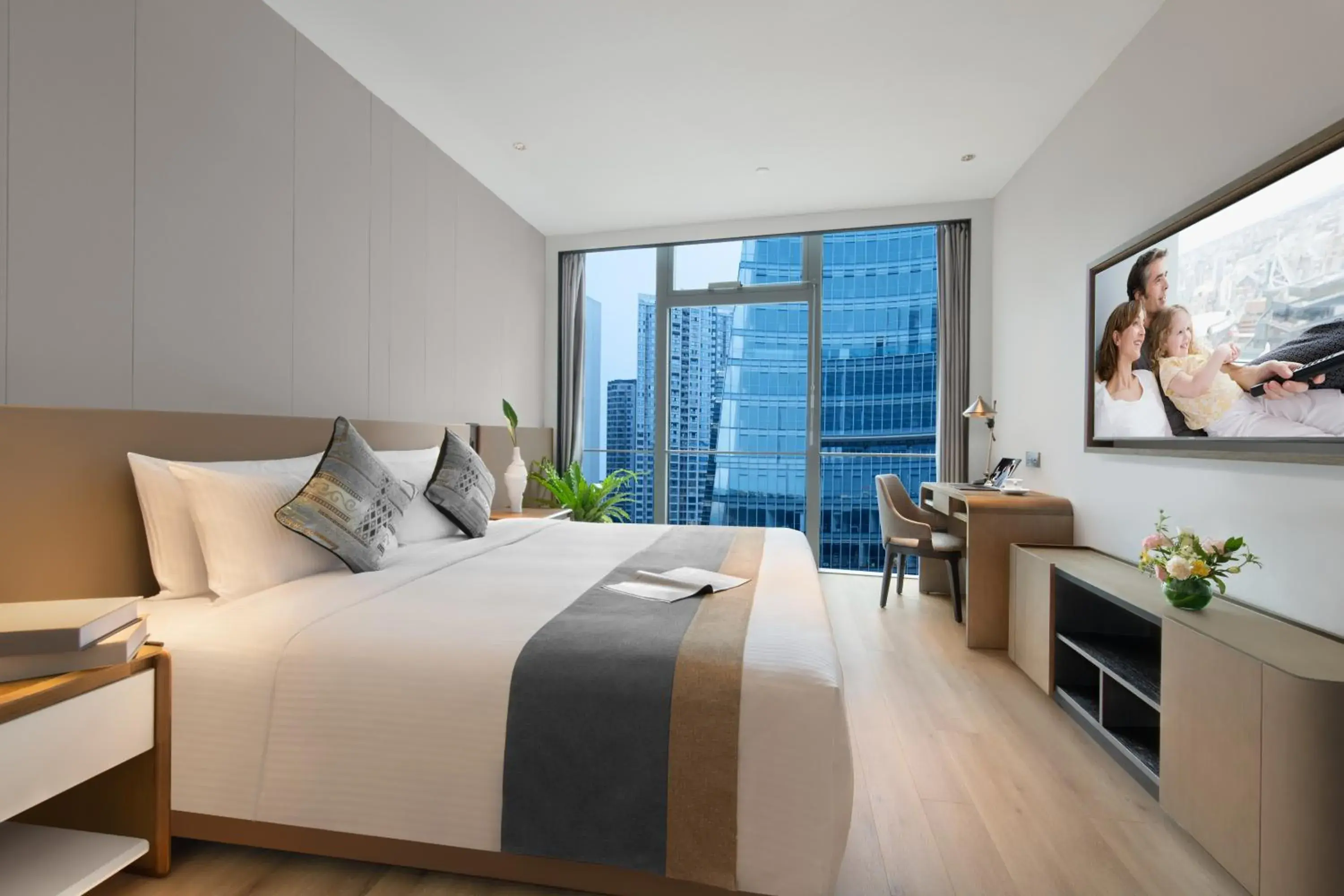 City view, Bed in Somerset Gaoxin Chengdu City view, Bed in Somerset Gaoxin Chengdu