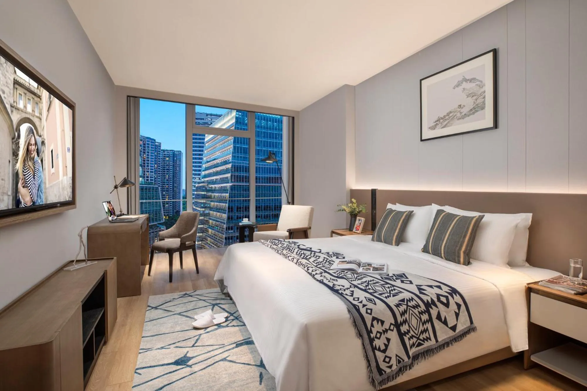 City view, Bed in Somerset Gaoxin Chengdu