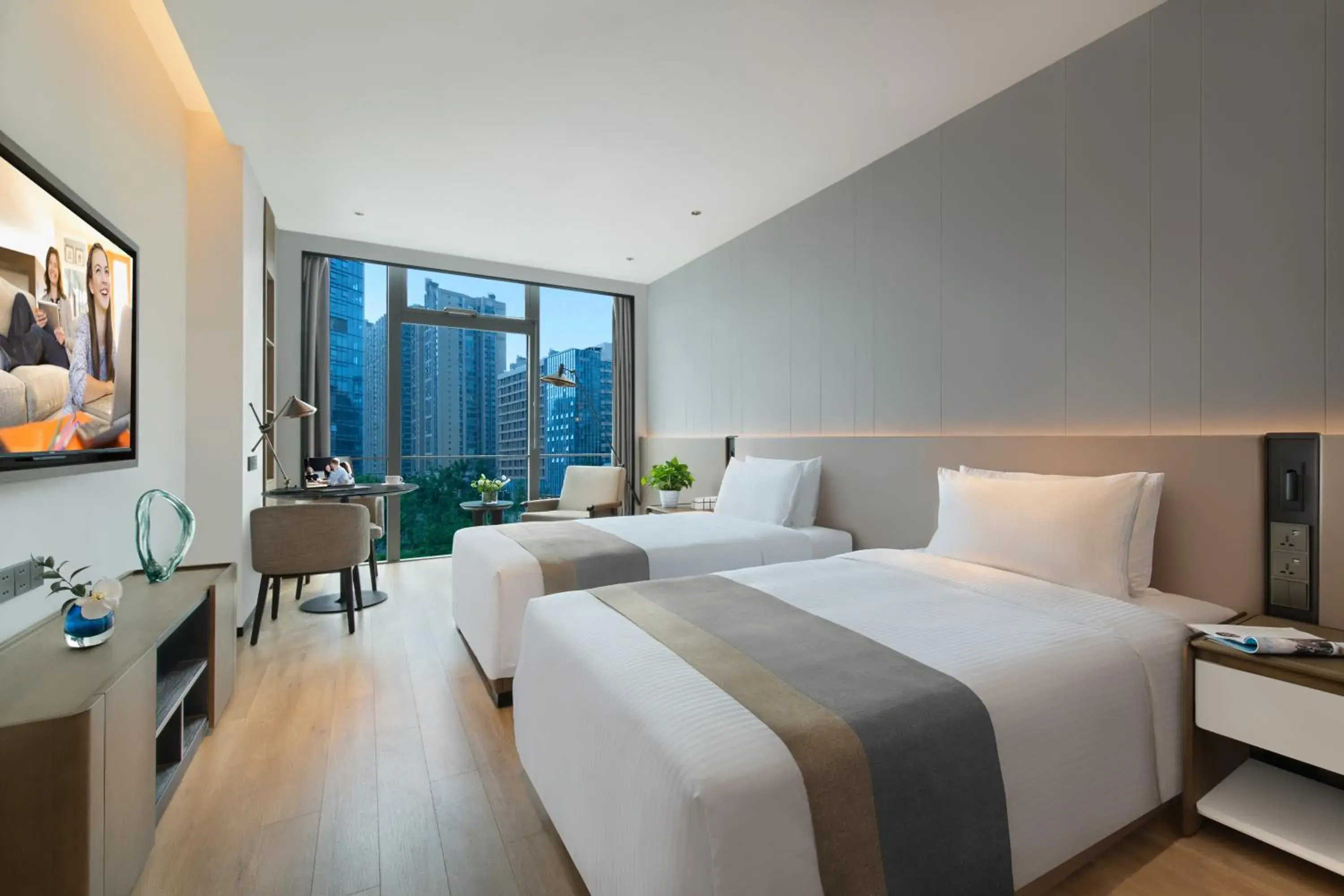 Photo of the whole room, Bed in Somerset Gaoxin Chengdu Photo of the whole room, Bed in Somerset Gaoxin Chengdu