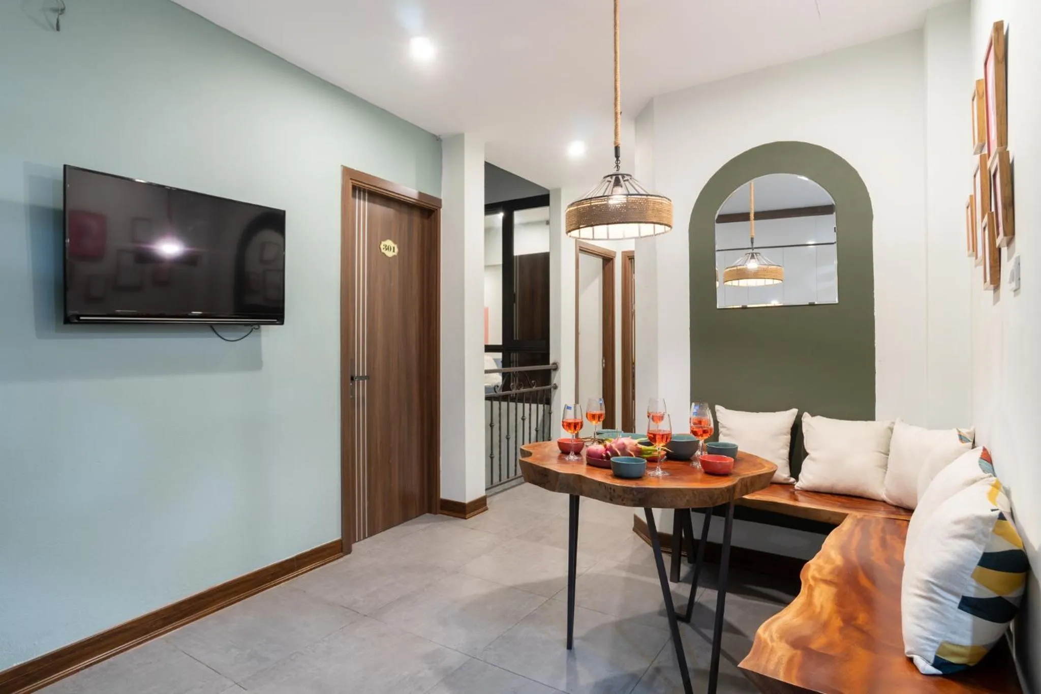 Dining area in Sabi Home Tay Ho Hanoi