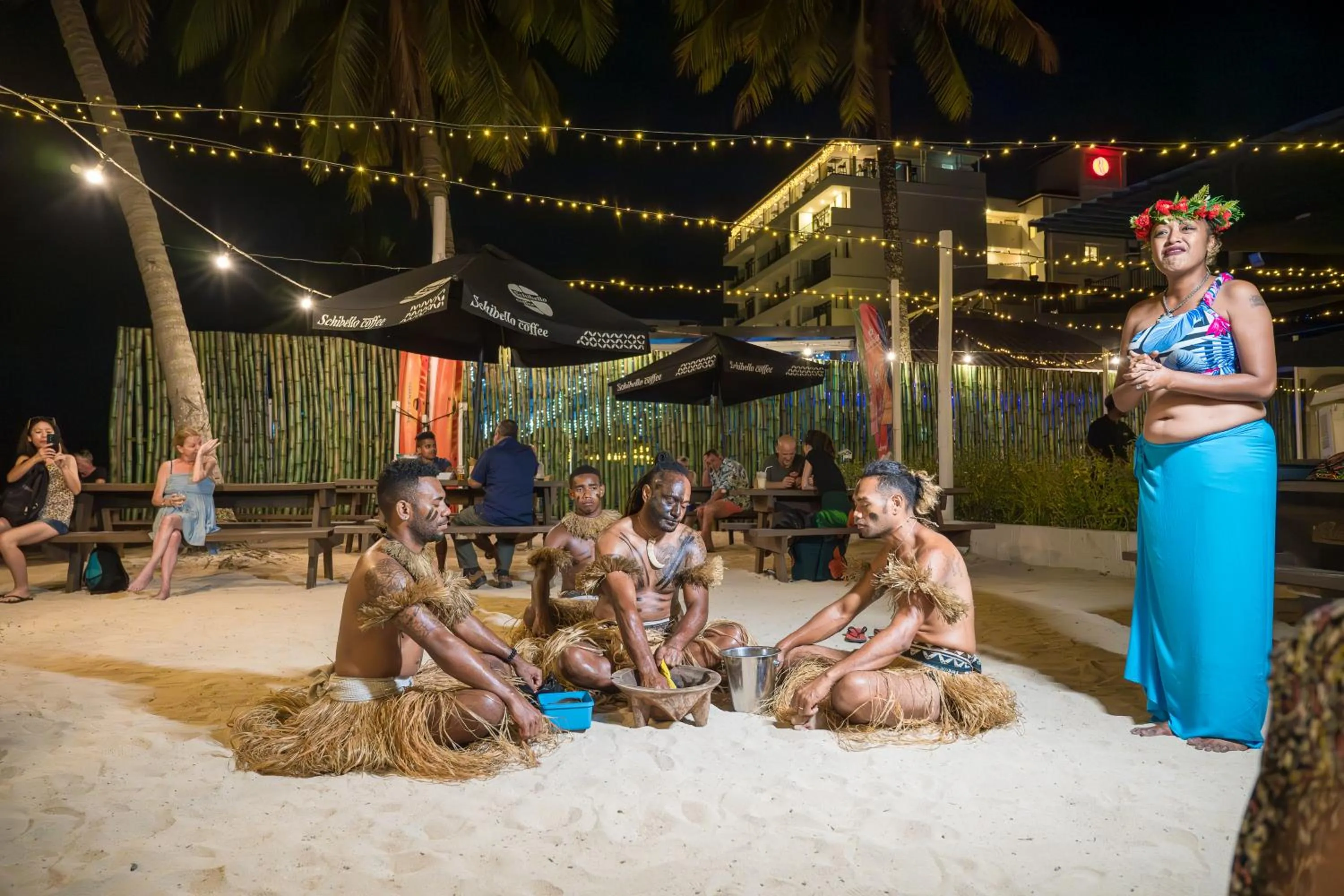 Evening entertainment in Sailors Beach Fiji