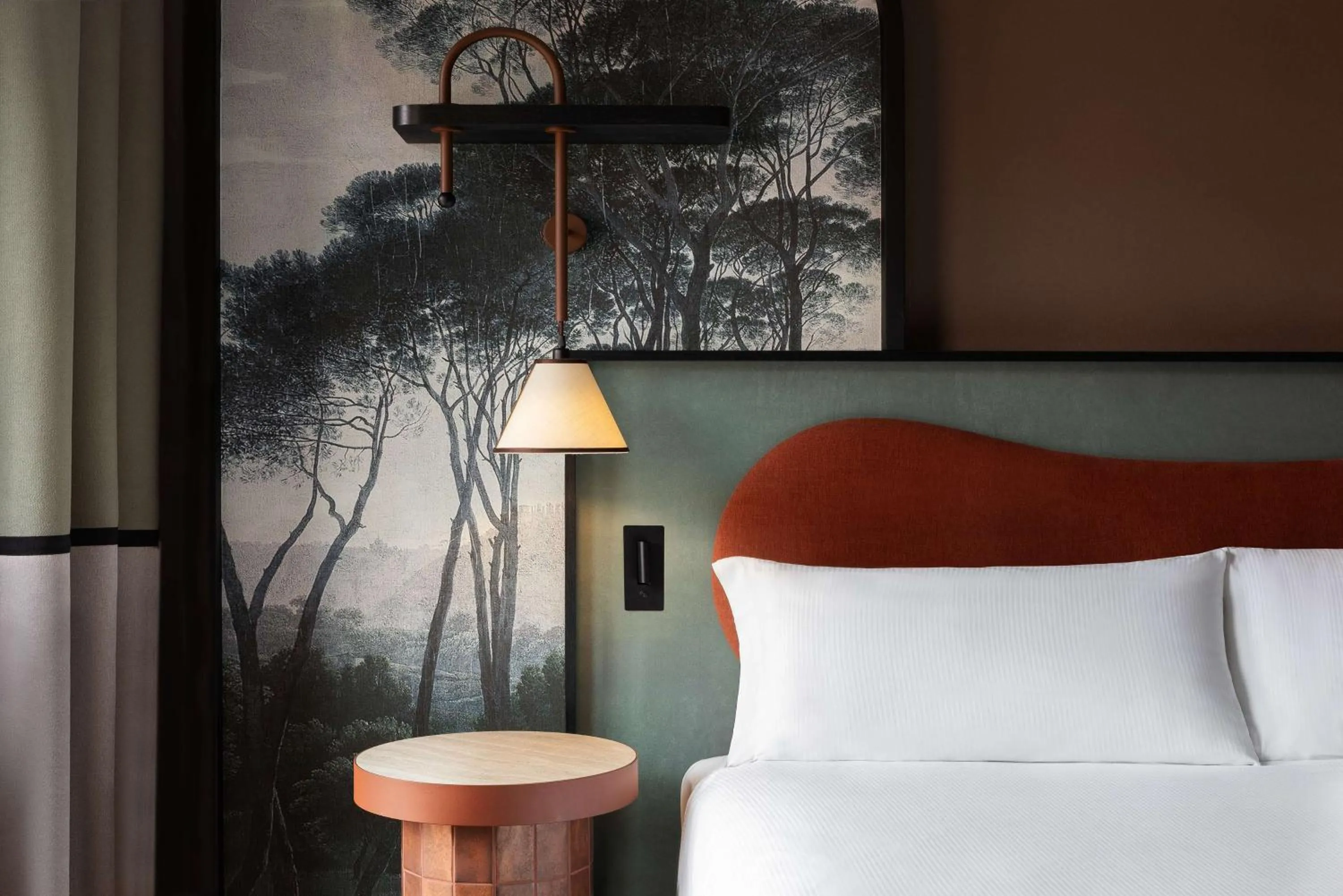 Bed in The Spring House Hotel Rome Vatican, Tapestry Collection Hilton