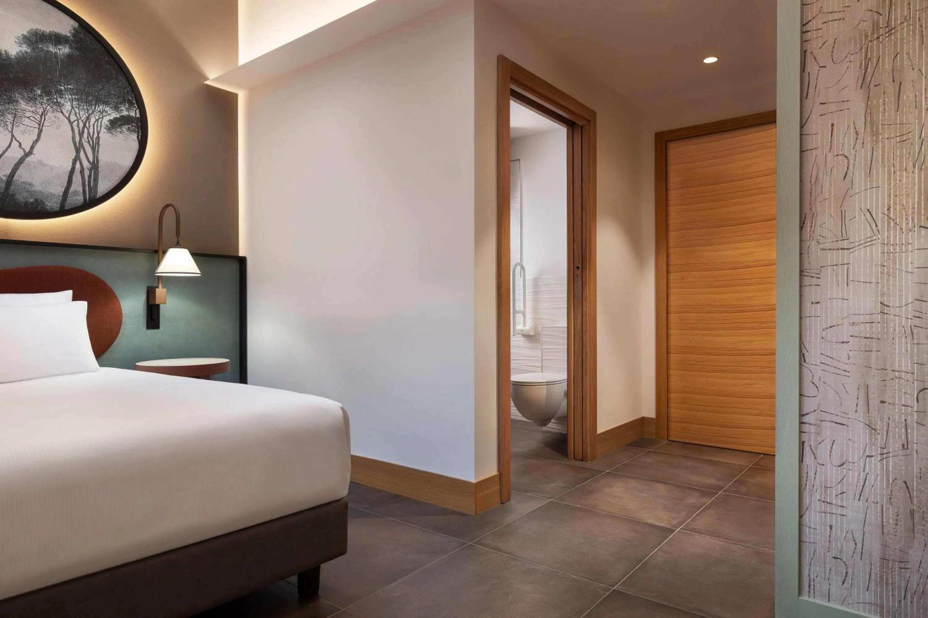 Bed in The Spring House Hotel Rome Vatican, Tapestry Collection Hilton