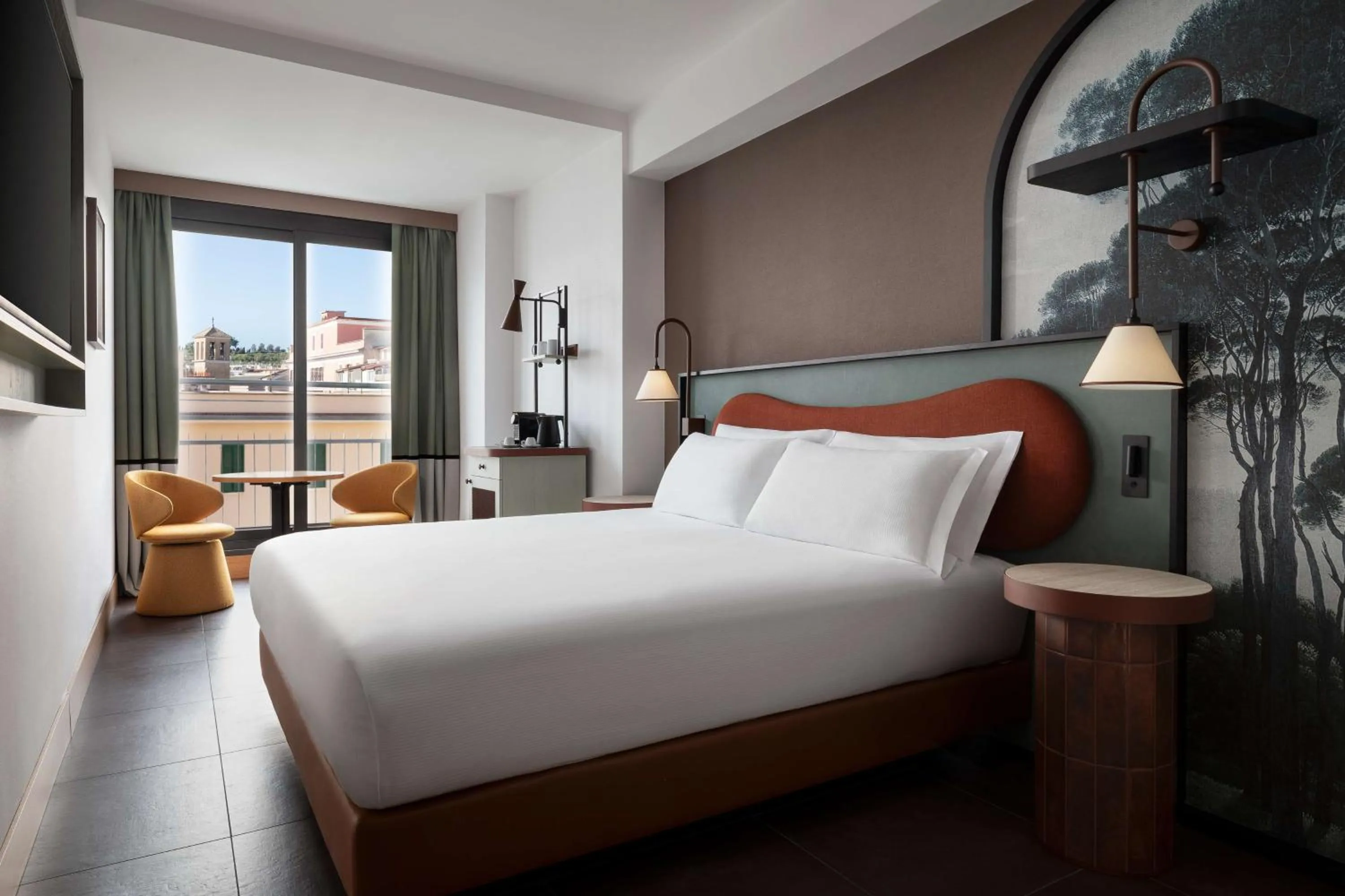 Bed in The Spring House Hotel Rome Vatican, Tapestry Collection Hilton