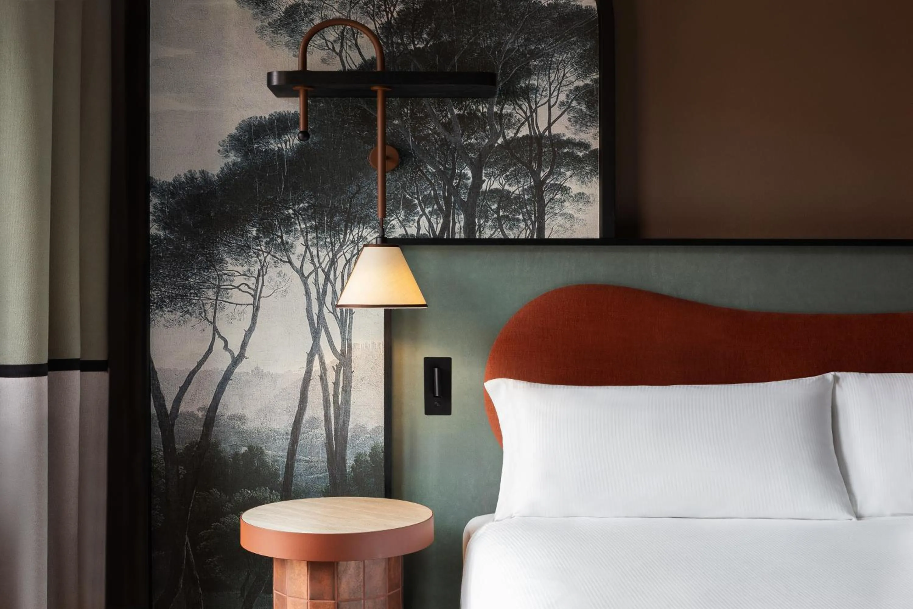 Bedroom, Bed in The Spring House Hotel Rome Vatican, Tapestry Collection Hilton