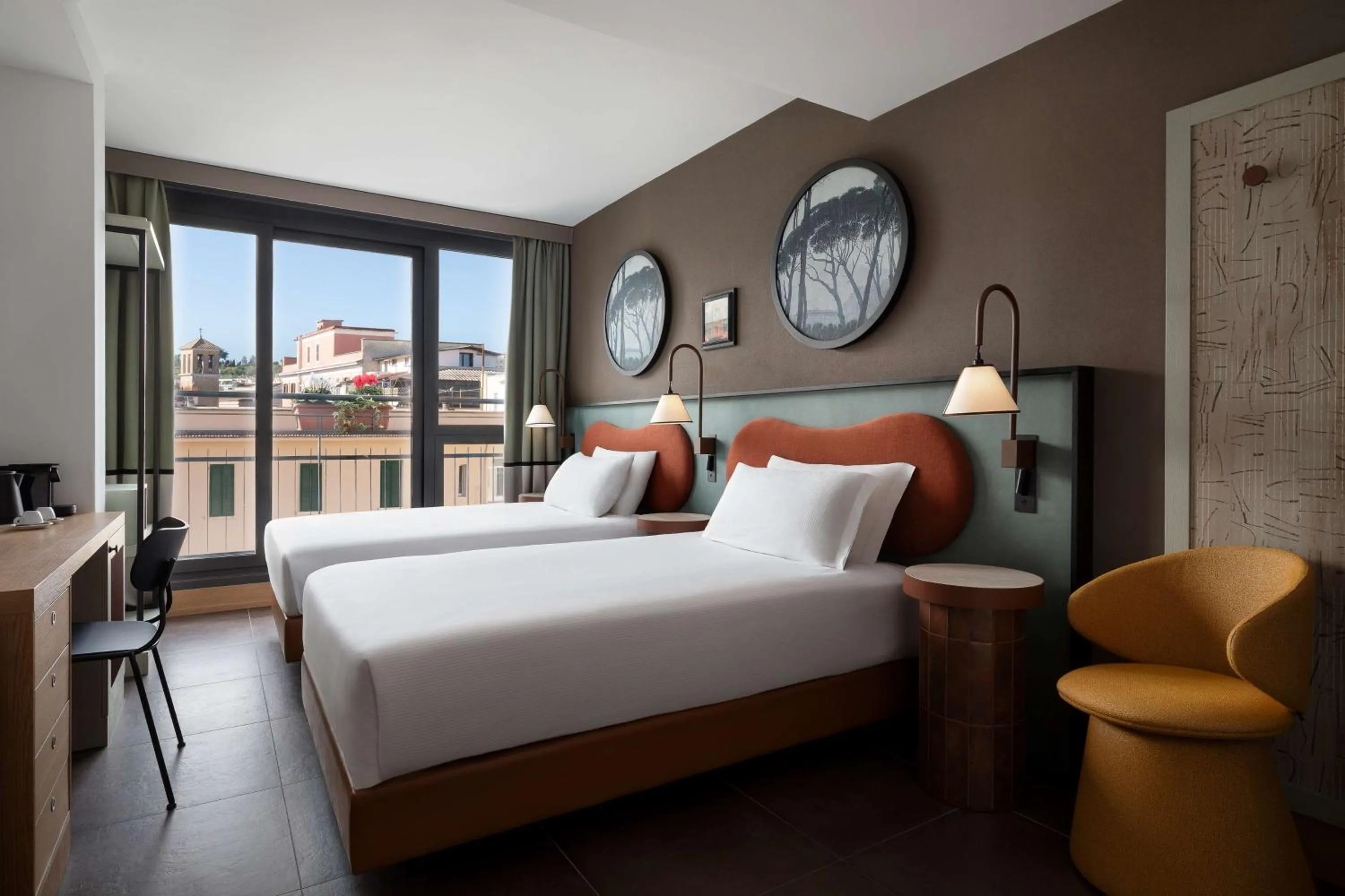 Bed in The Spring House Hotel Rome Vatican, Tapestry Collection Hilton