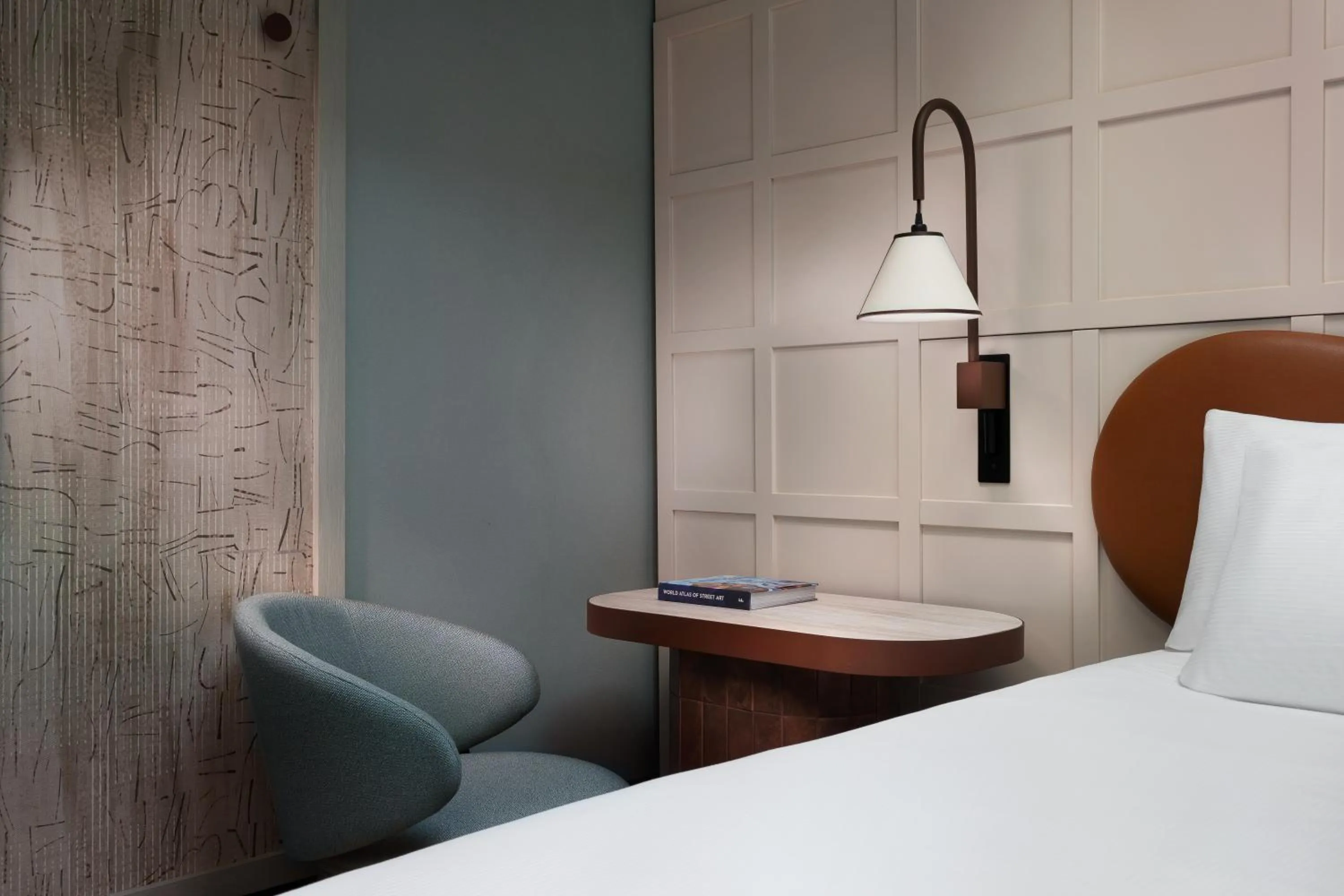 Bedroom, Bed in The Spring House Hotel Rome Vatican, Tapestry Collection Hilton