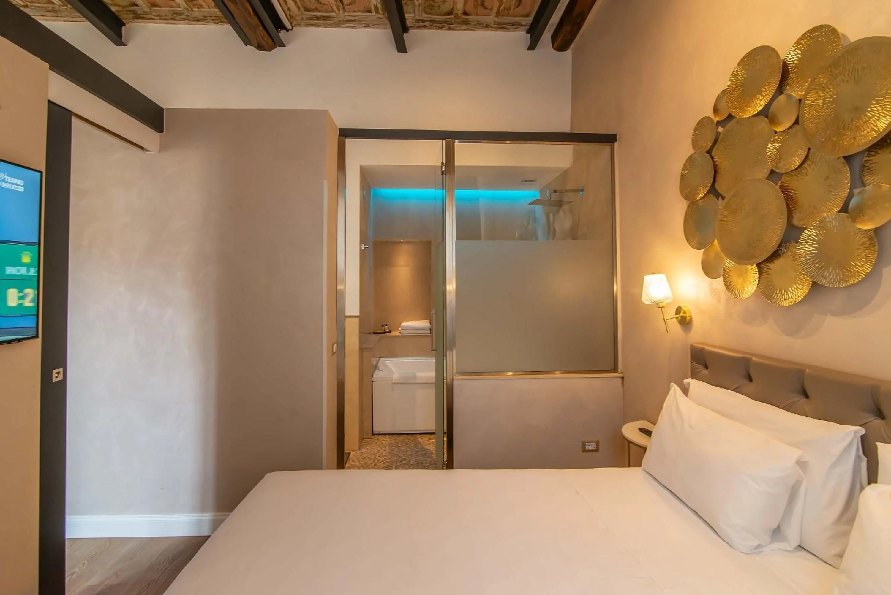 Decorative detail, Bed in Hotel Accademia