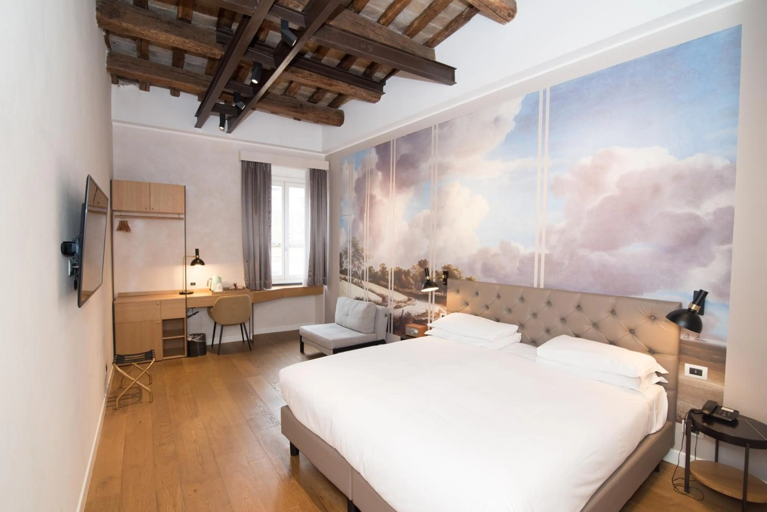 Bedroom, Bed in Hotel Accademia