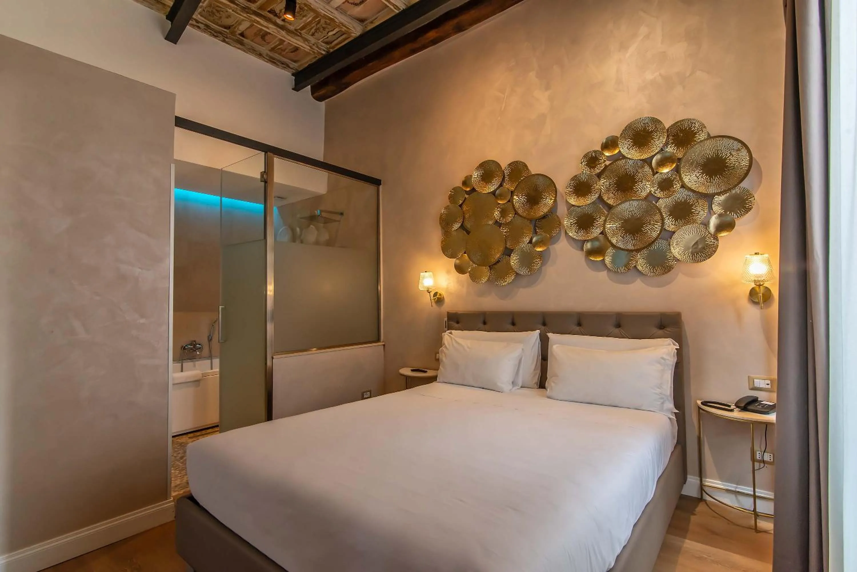 Bedroom, Bed in Hotel Accademia