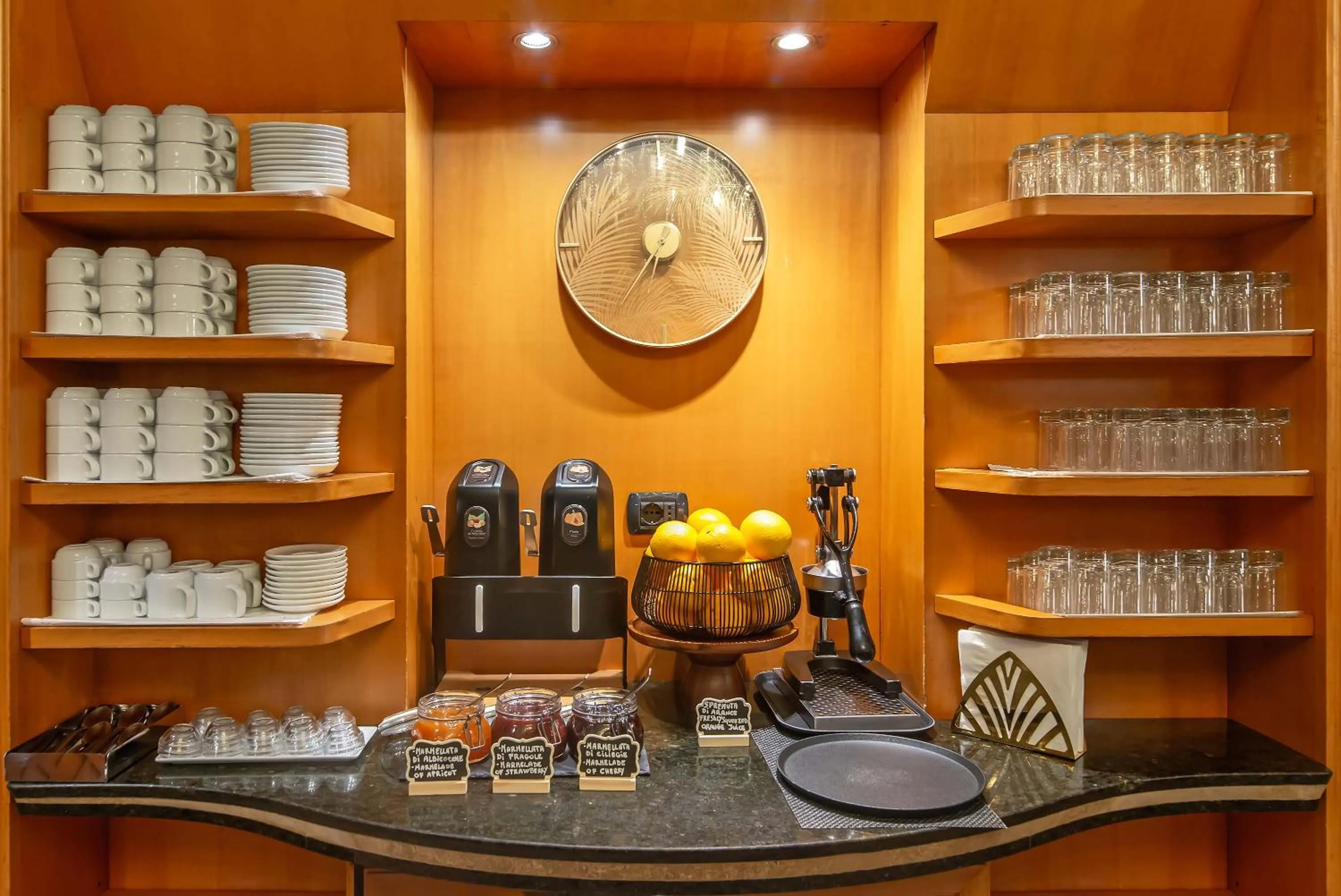 Buffet breakfast in Hotel Tritone