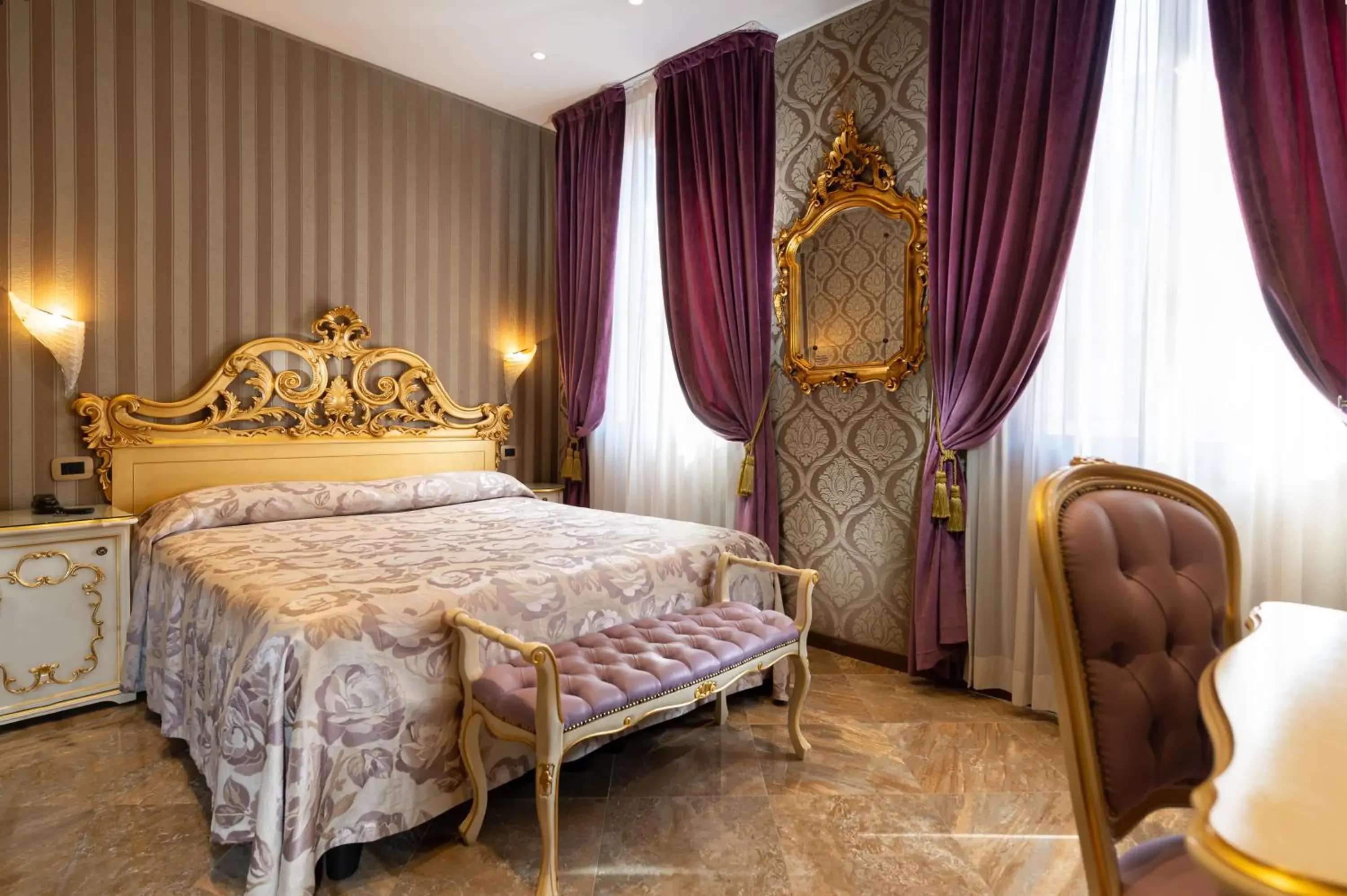 Bed in Hotel Santa Marina Bed in Hotel Santa Marina